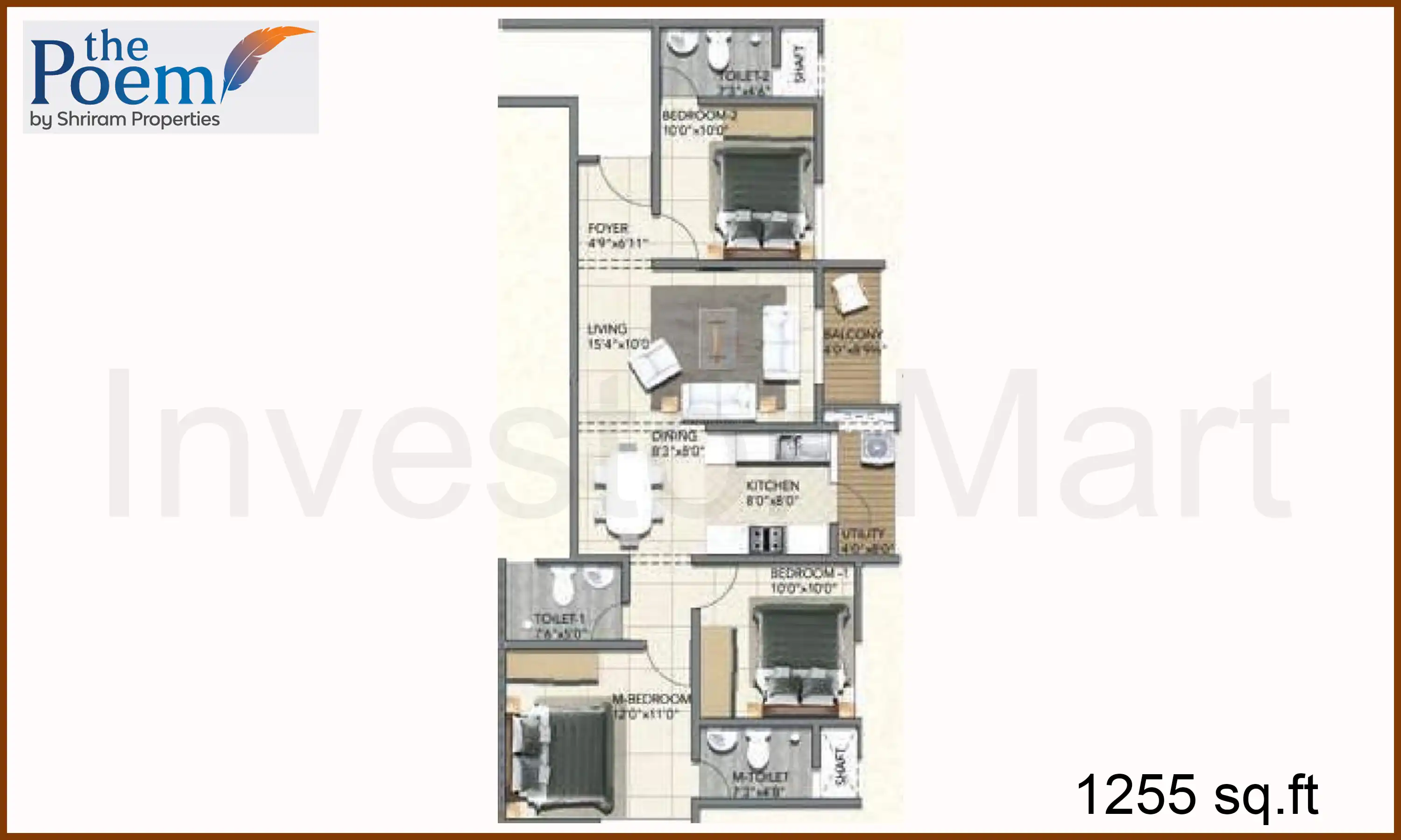 1255 Sqft
