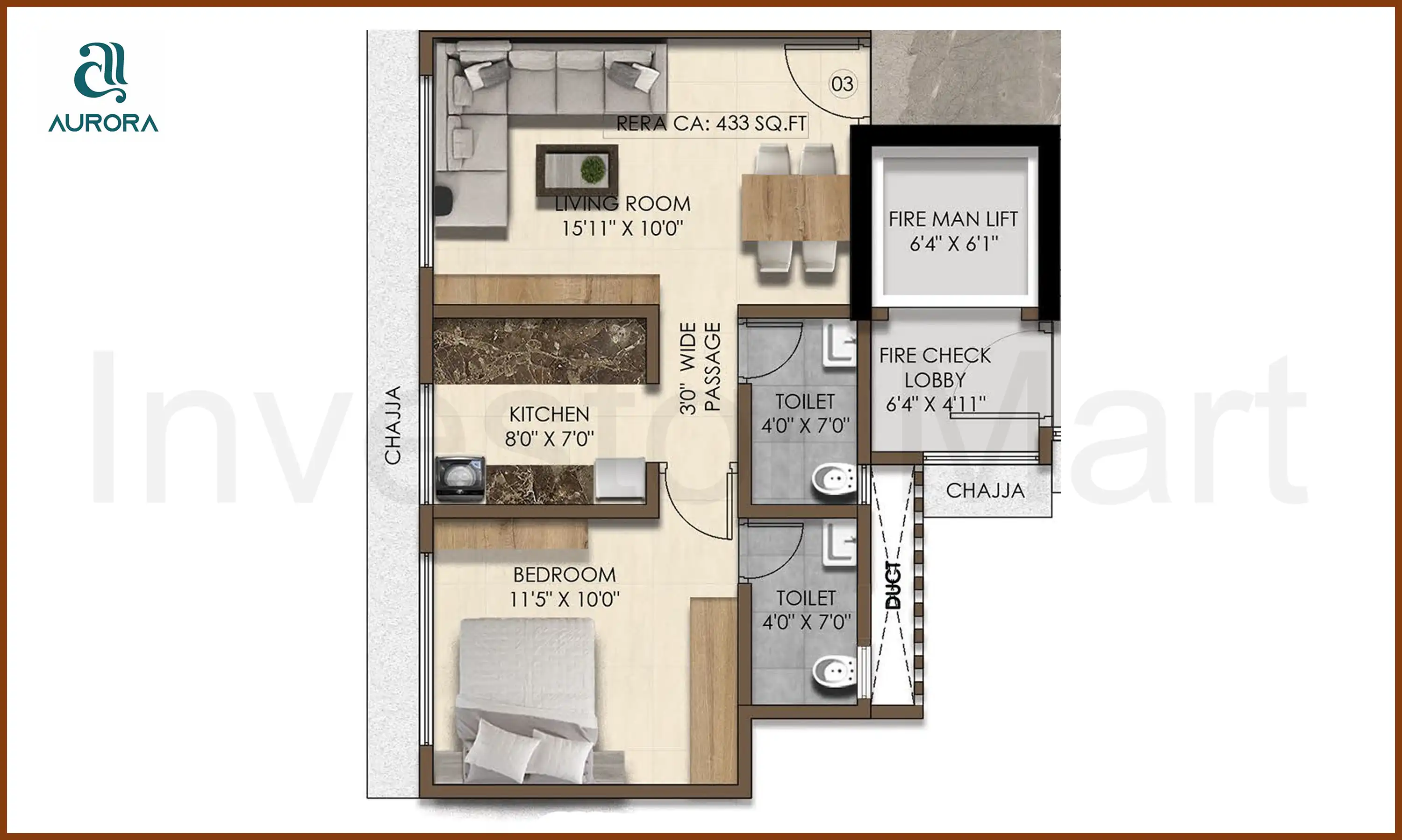 433 Sqft