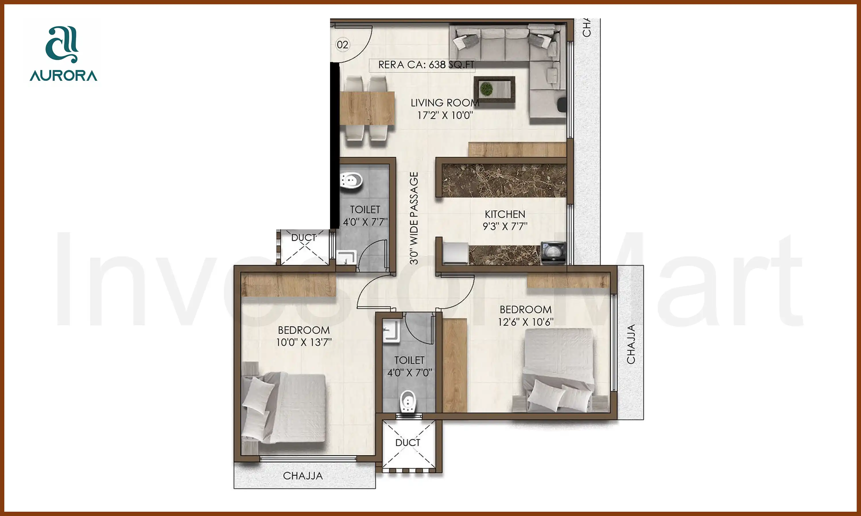 638 Sqft