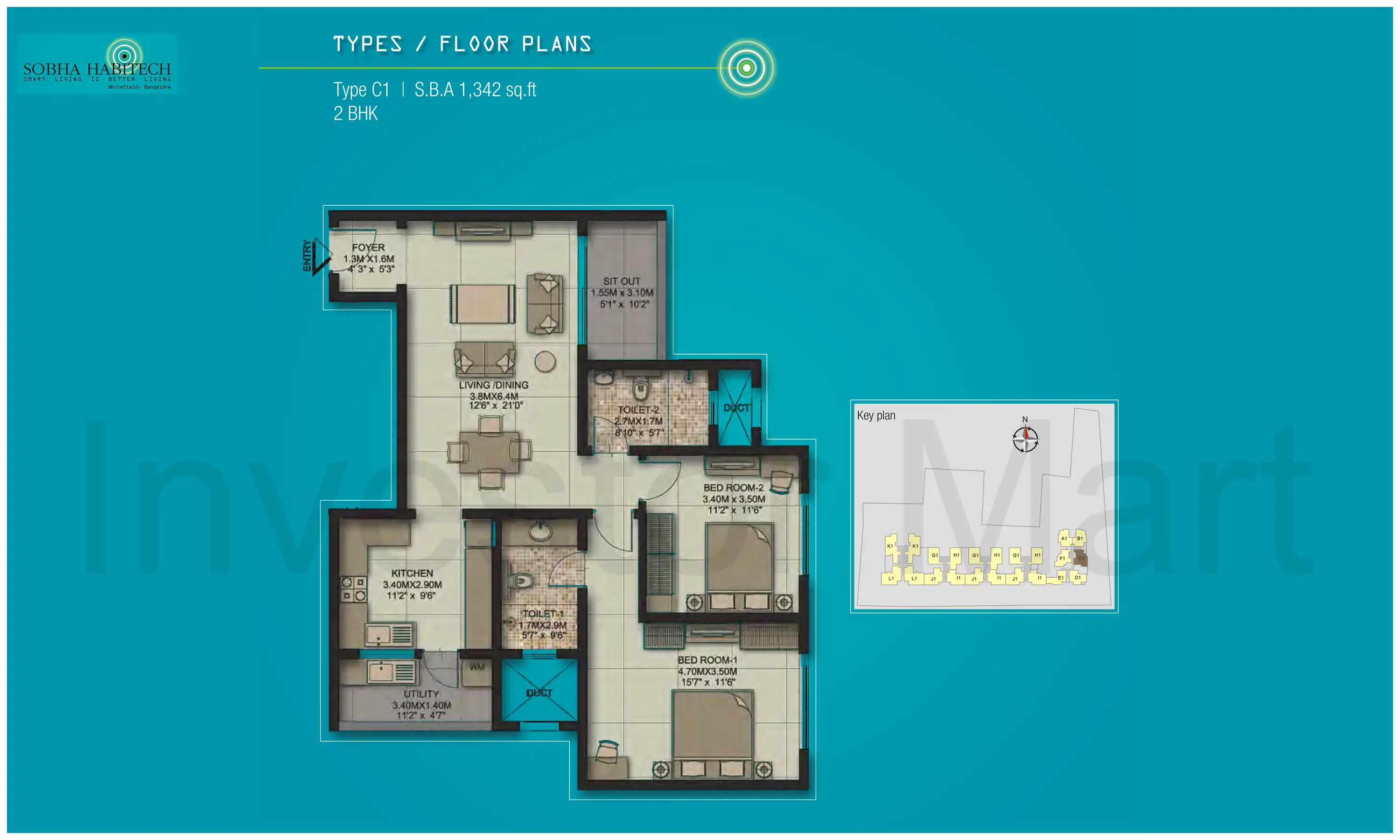 1342 Sqft