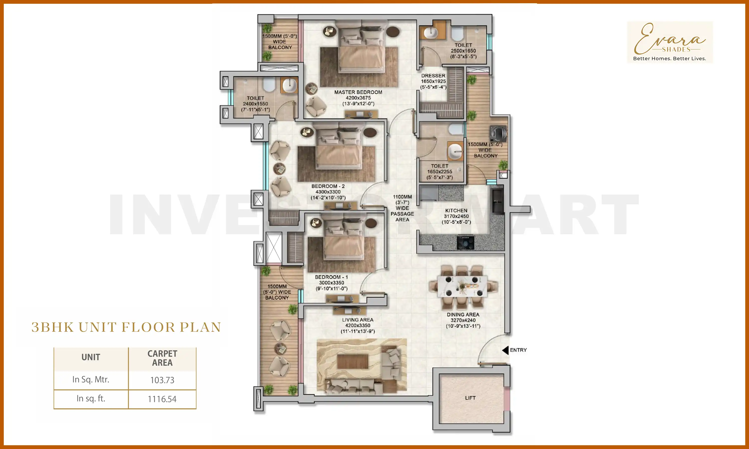 1117 Sqft