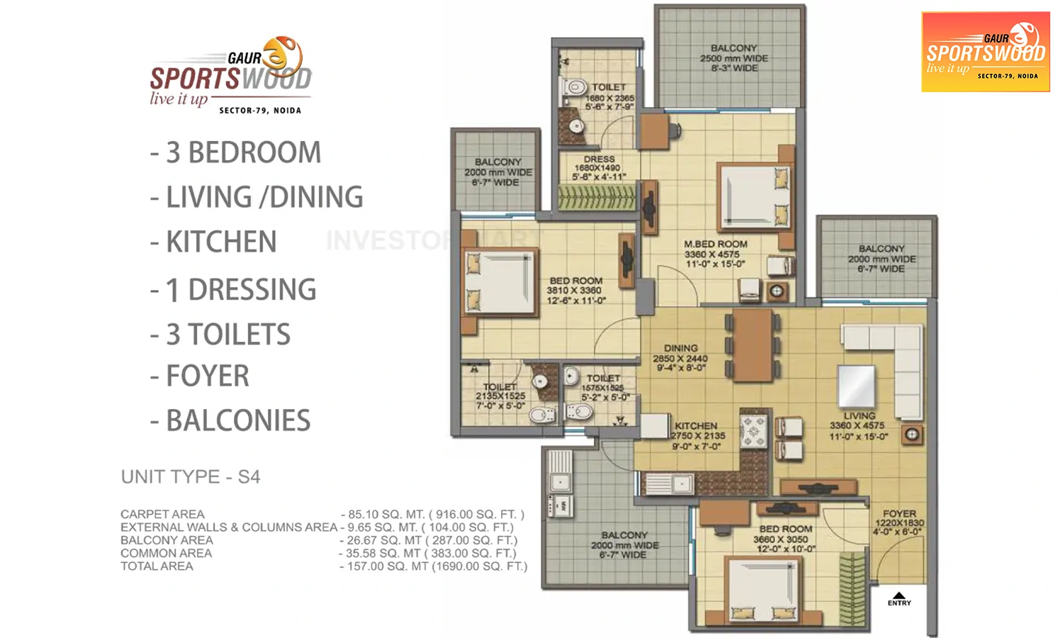 1690 Sqft