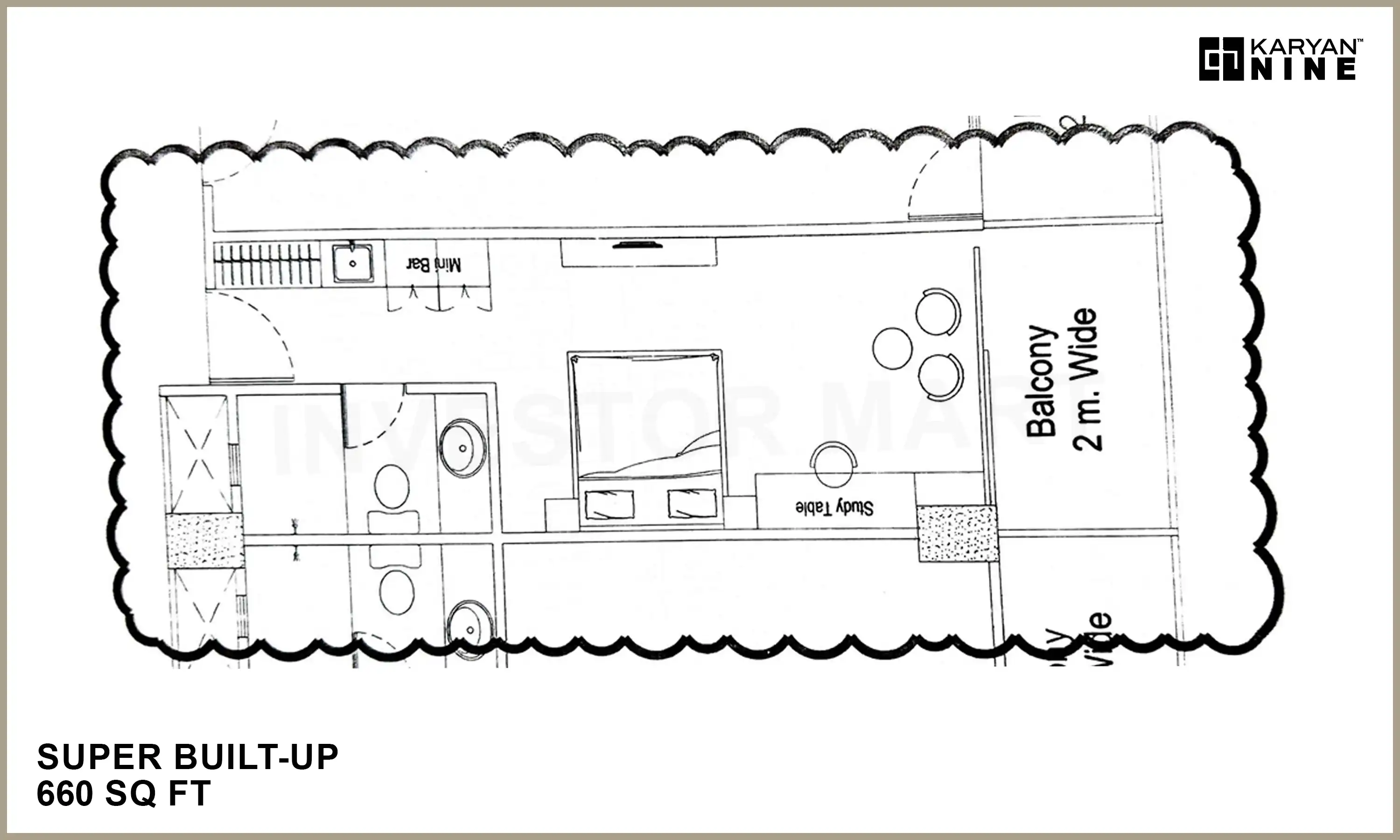660 Sqft