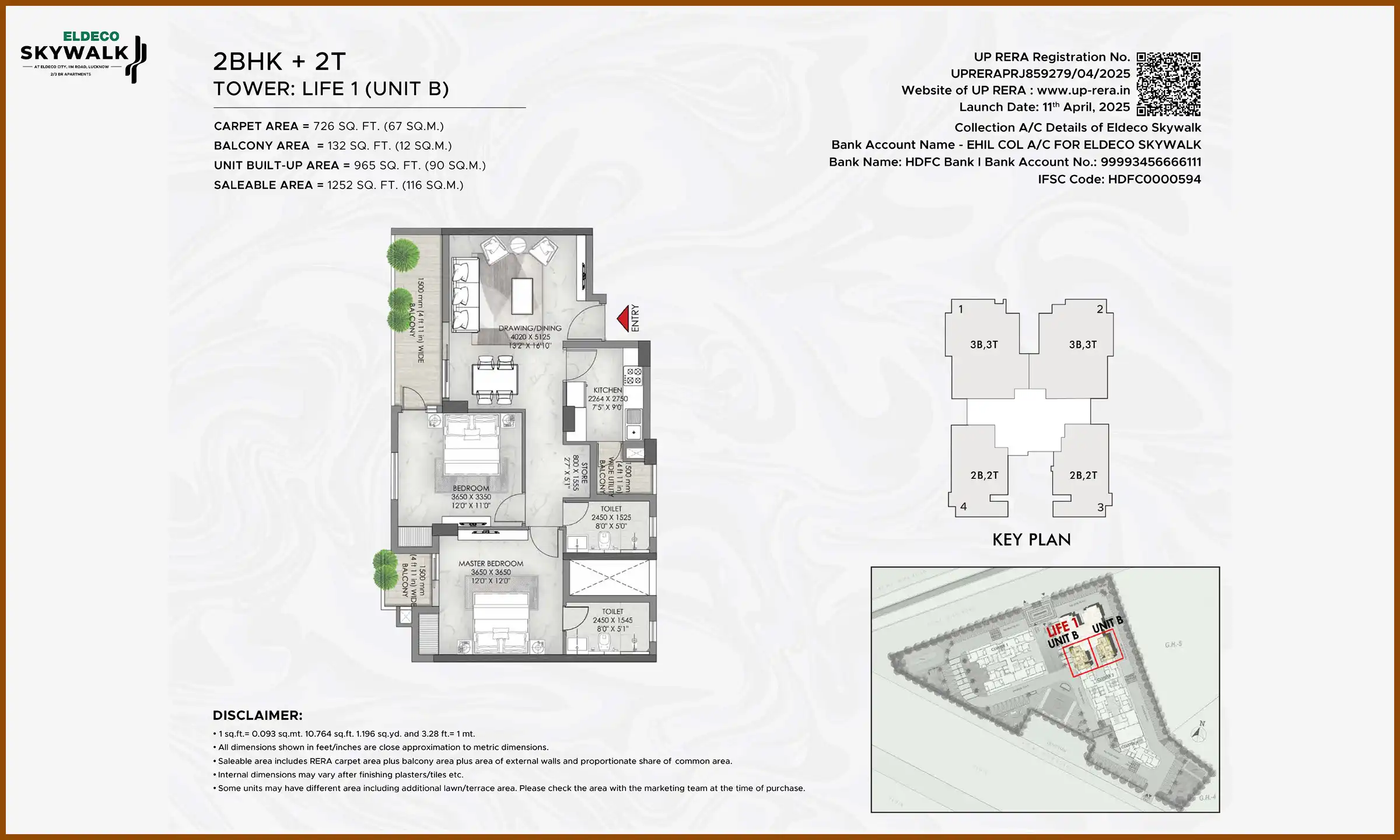 1252 Sqft