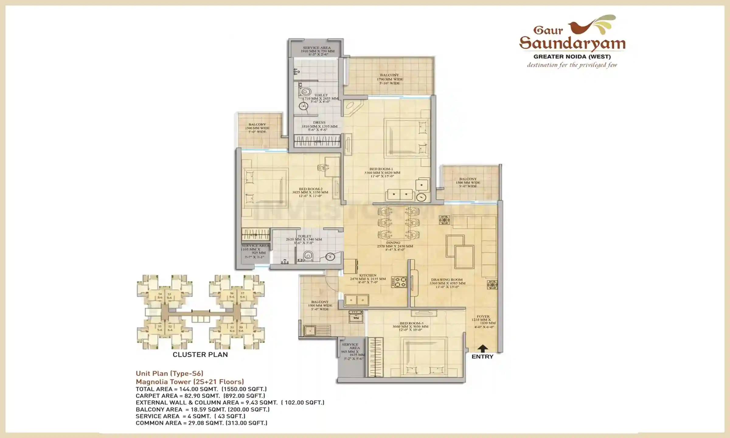 1550 Sqft