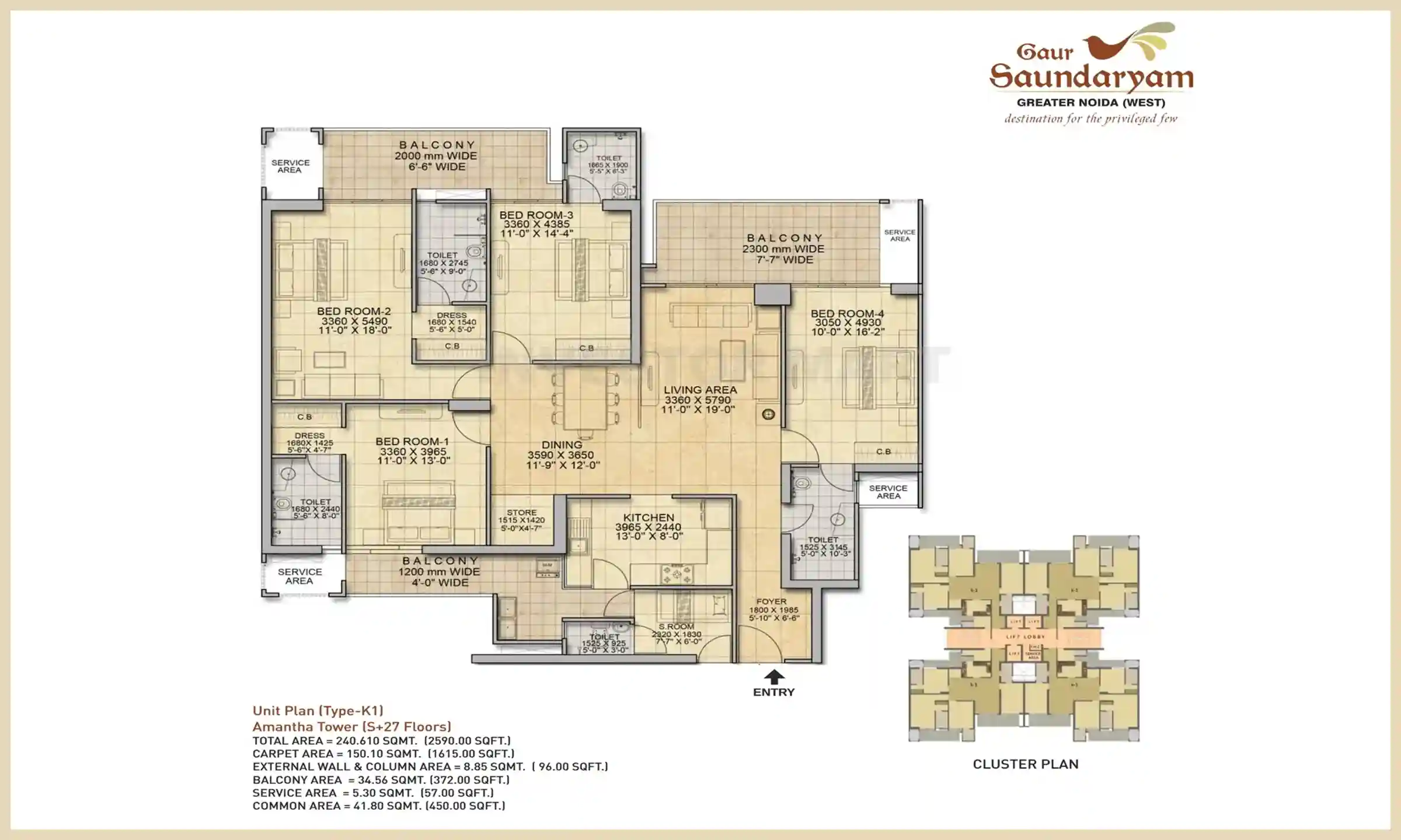 2590 Sqft