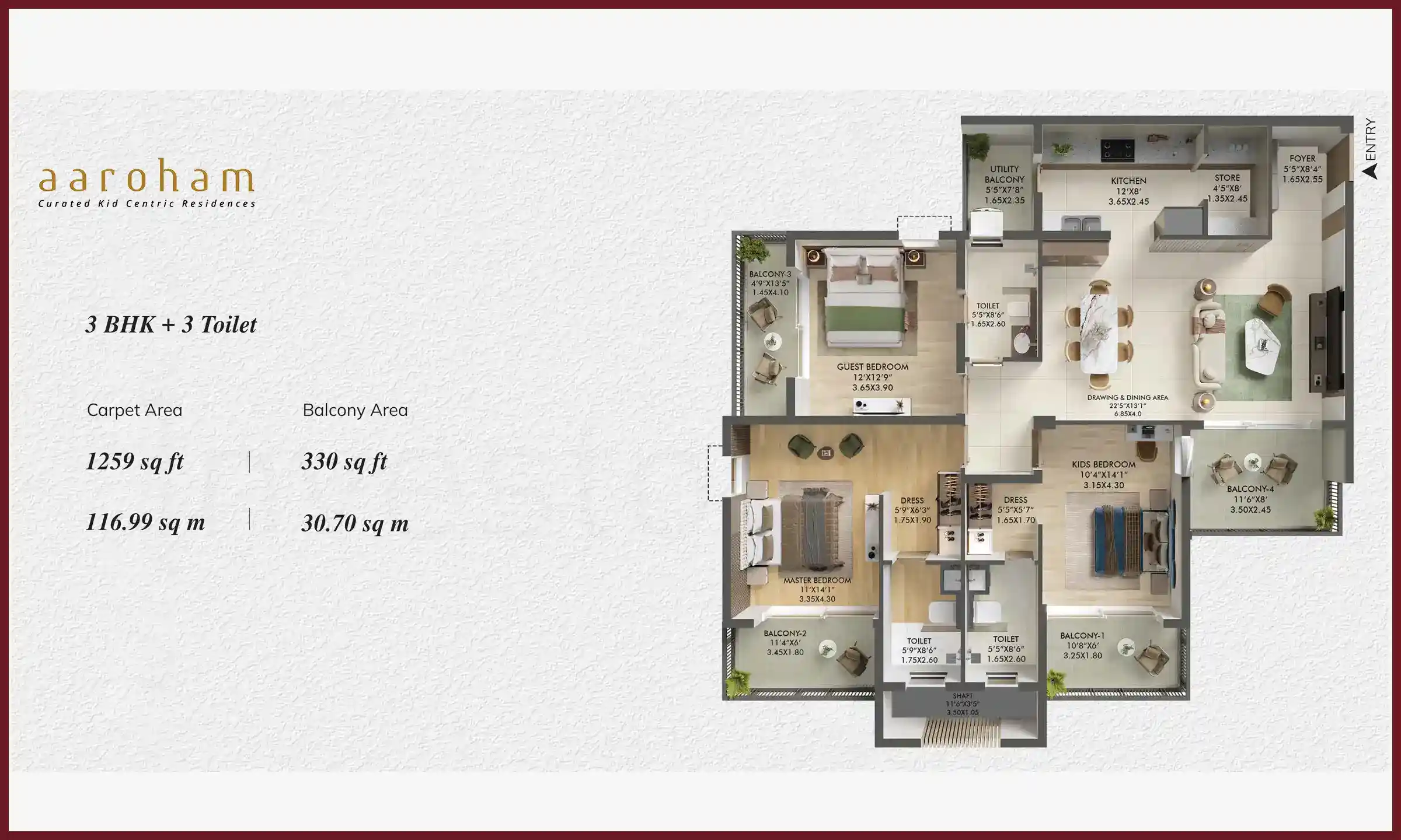 1259 Sqft