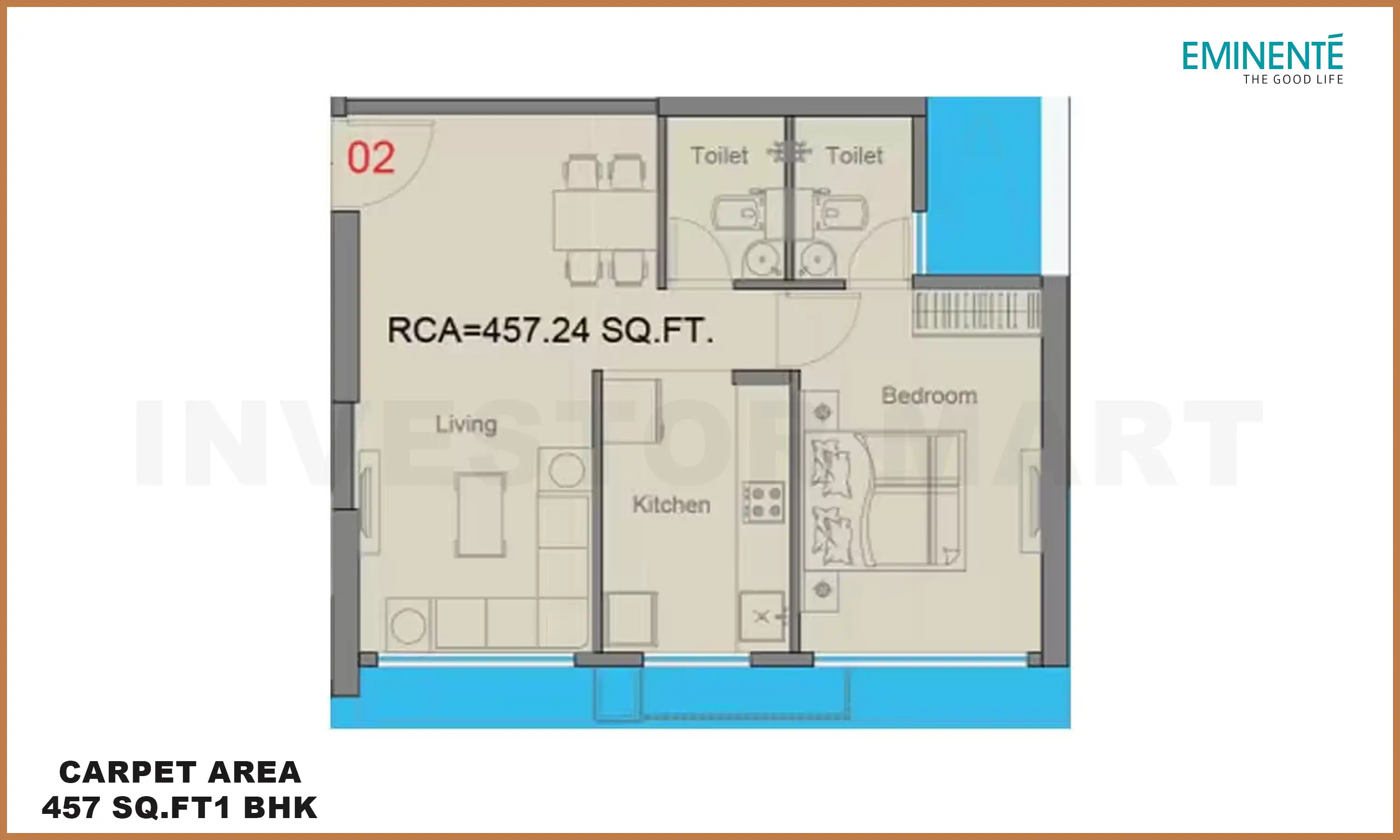 457 Sqft