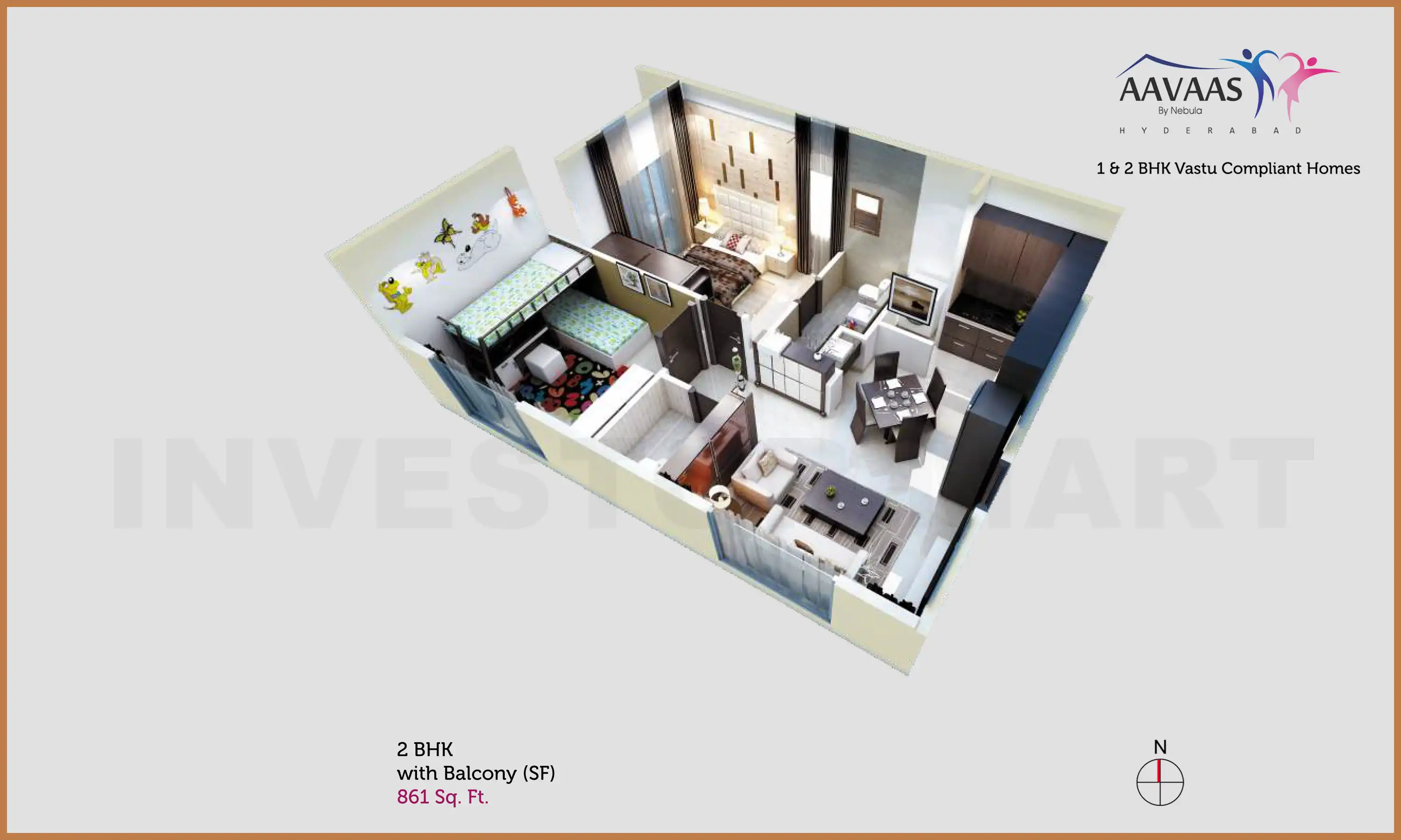 861 Sqft