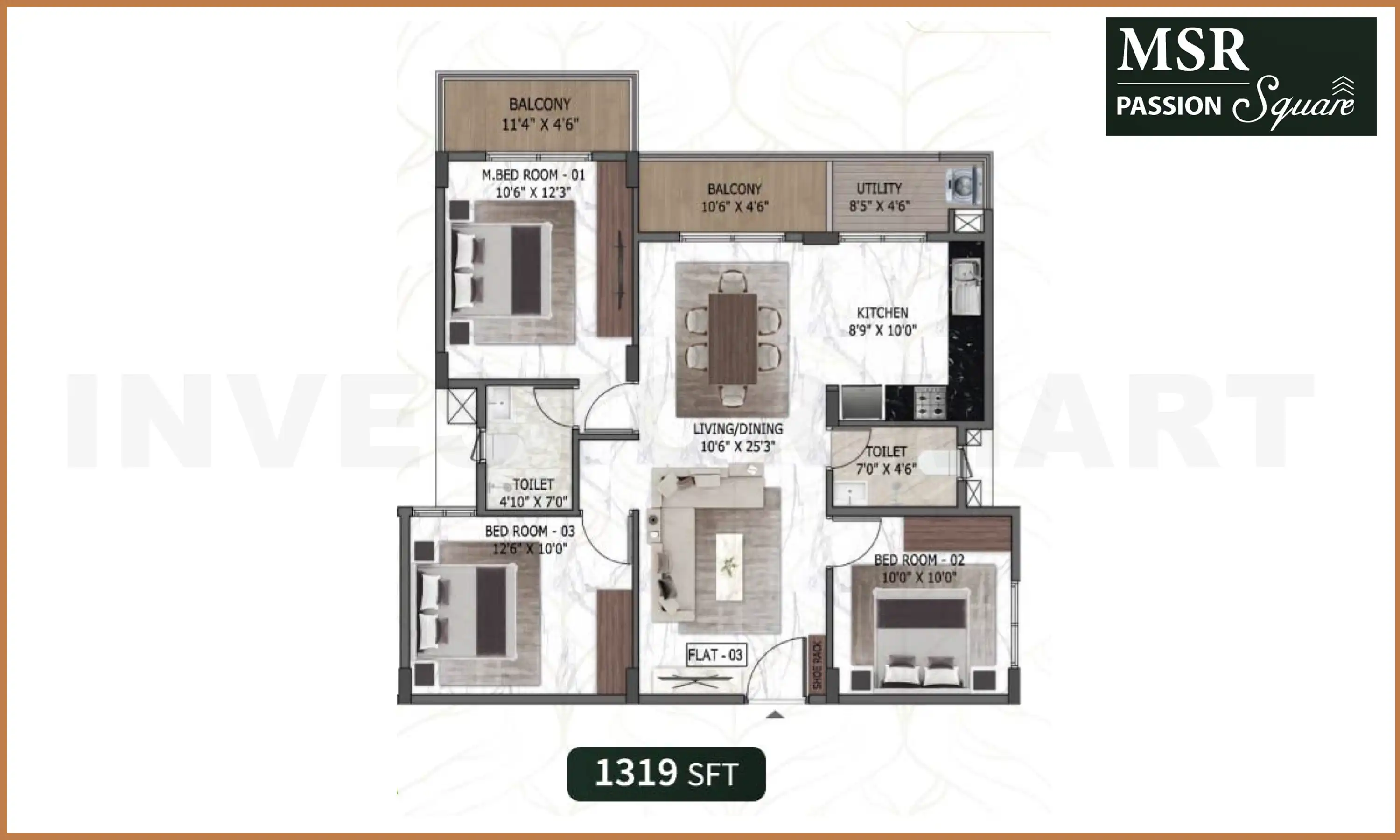 1319 Sqft