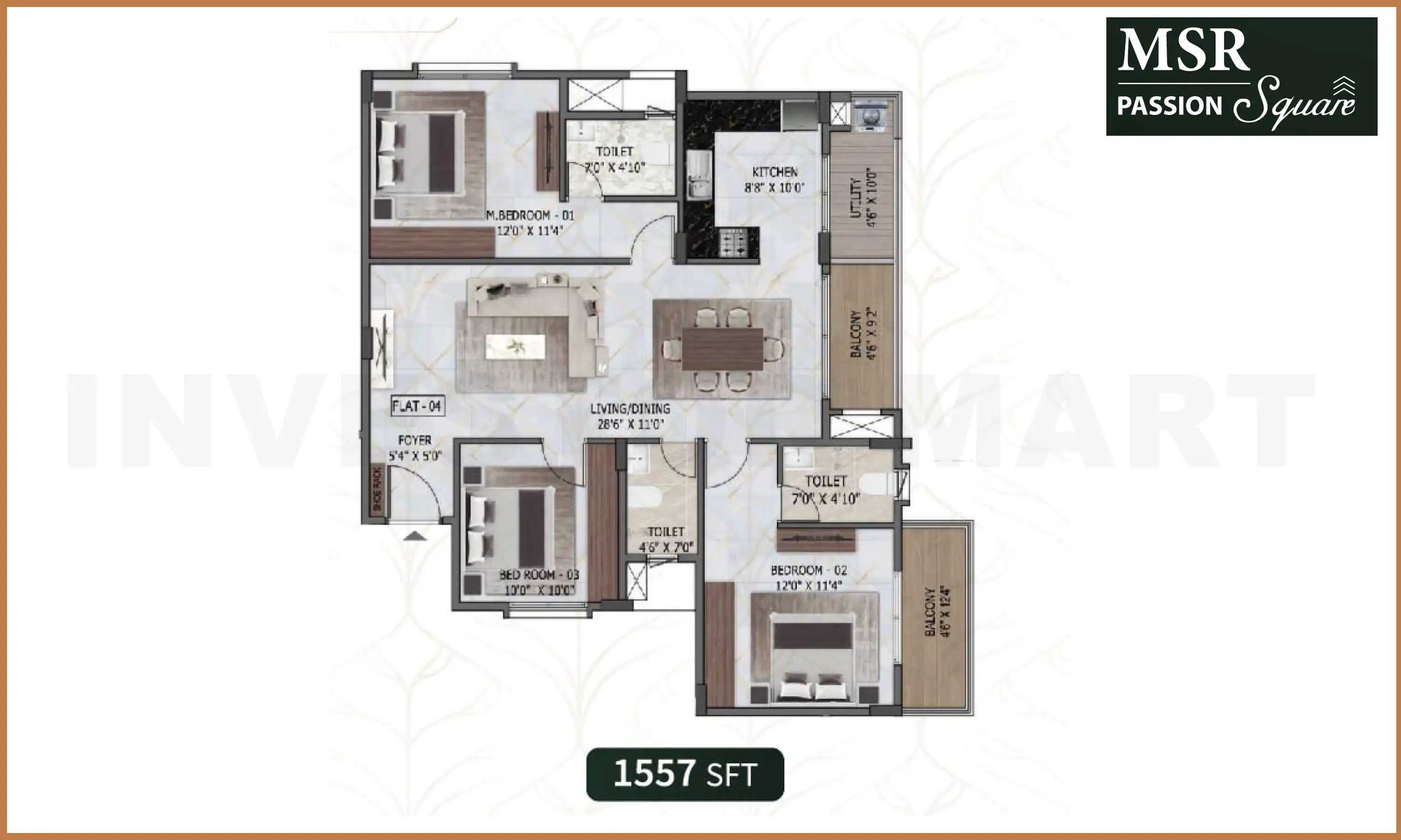 1557 Sqft