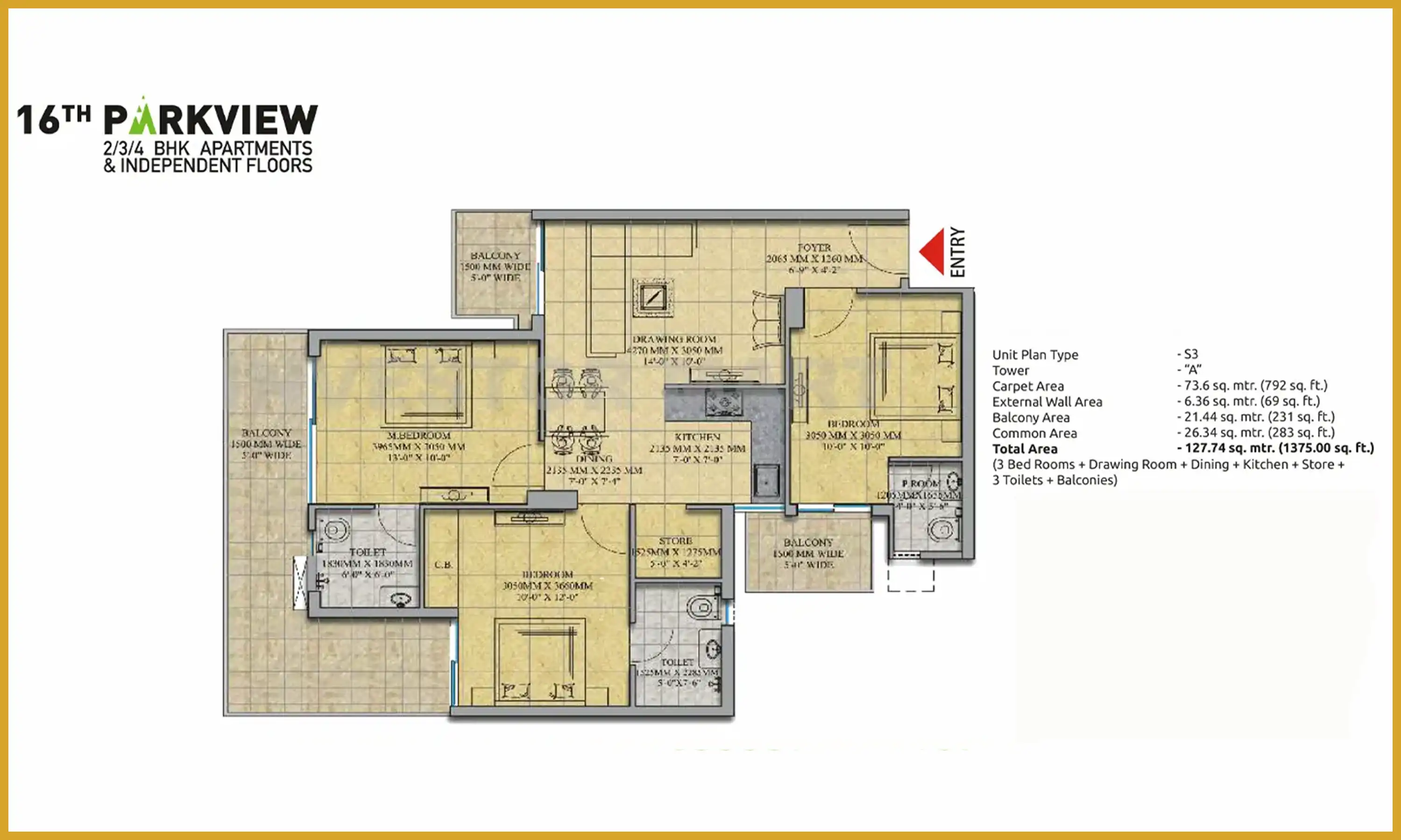 1375 Sqft