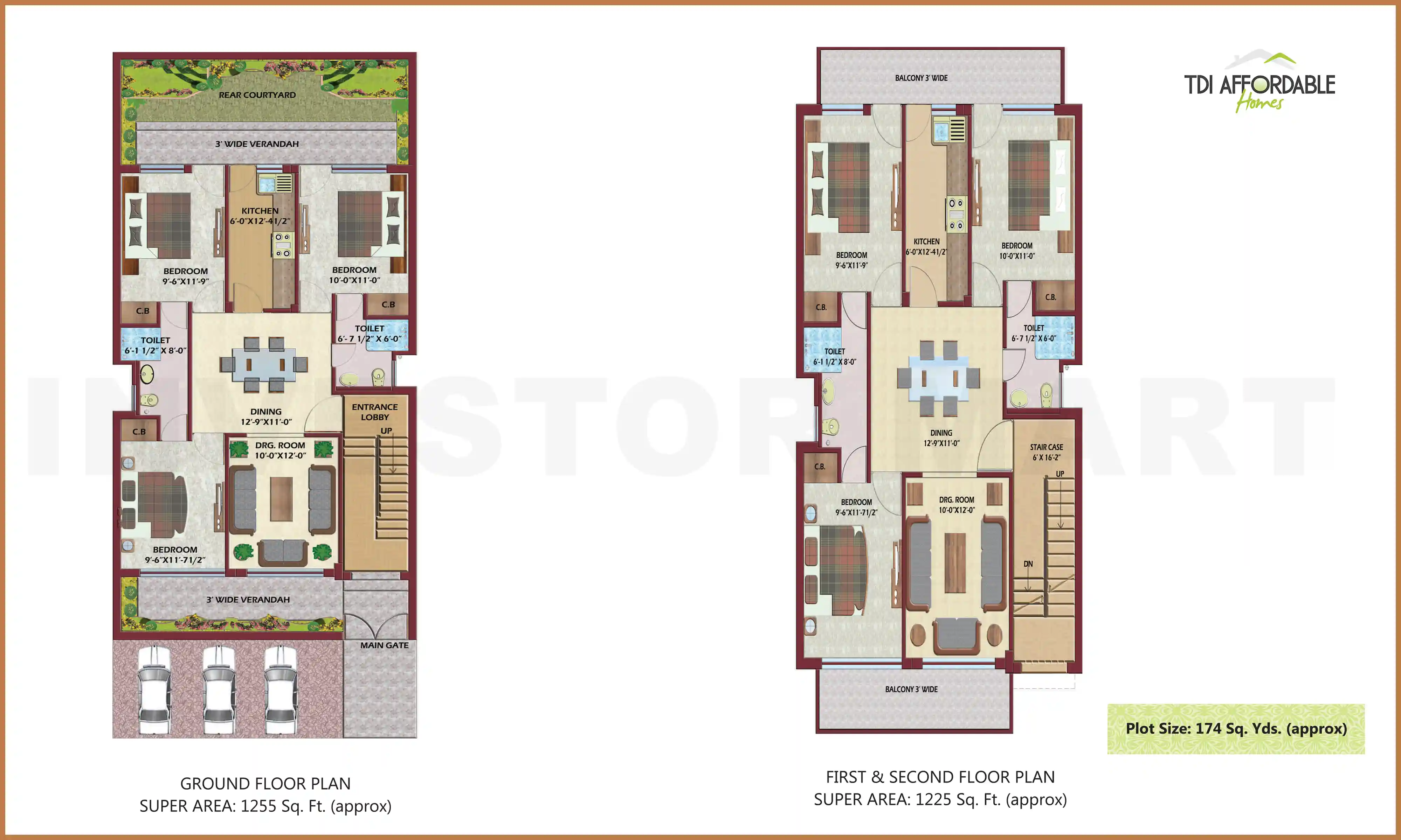 1225 Sqft