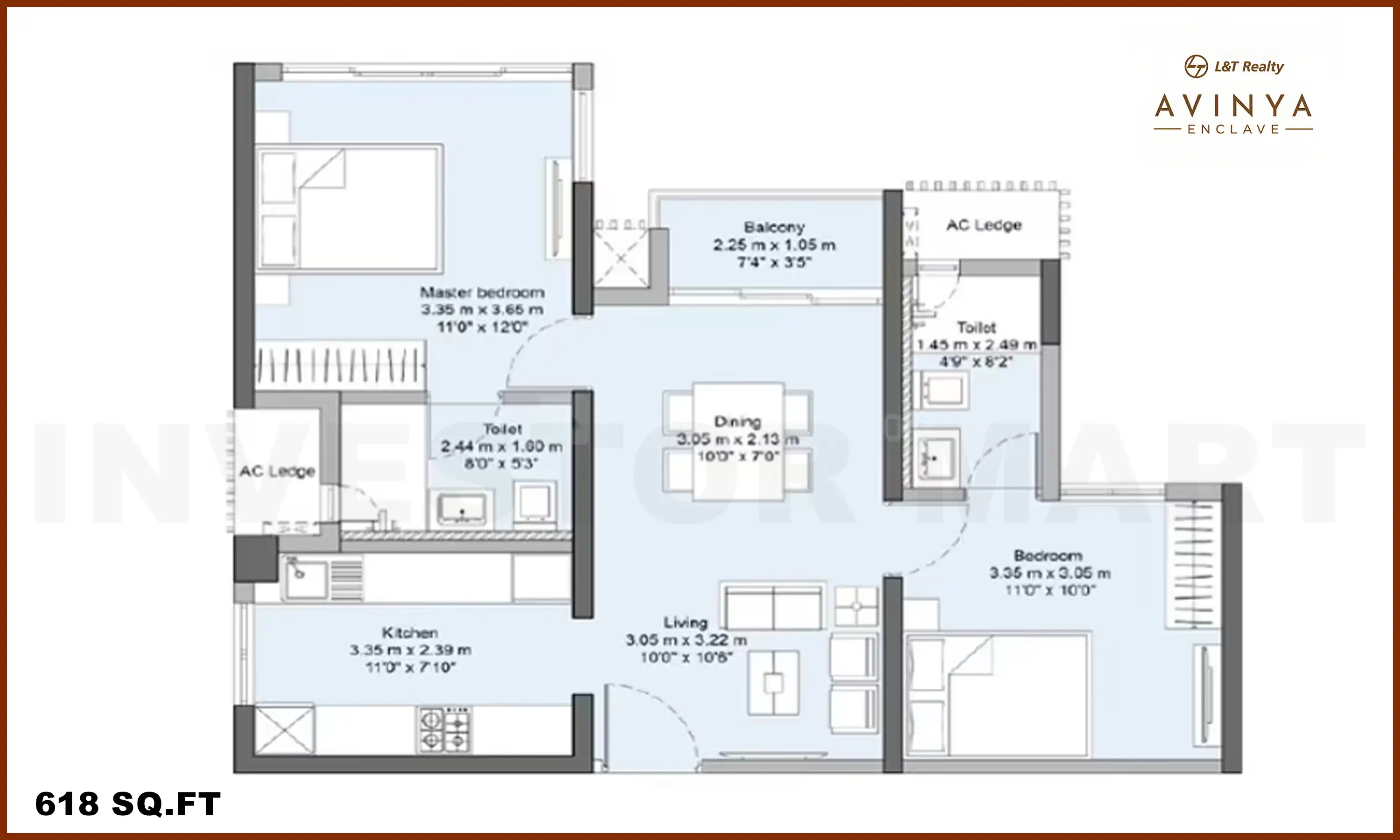 618 Sqft