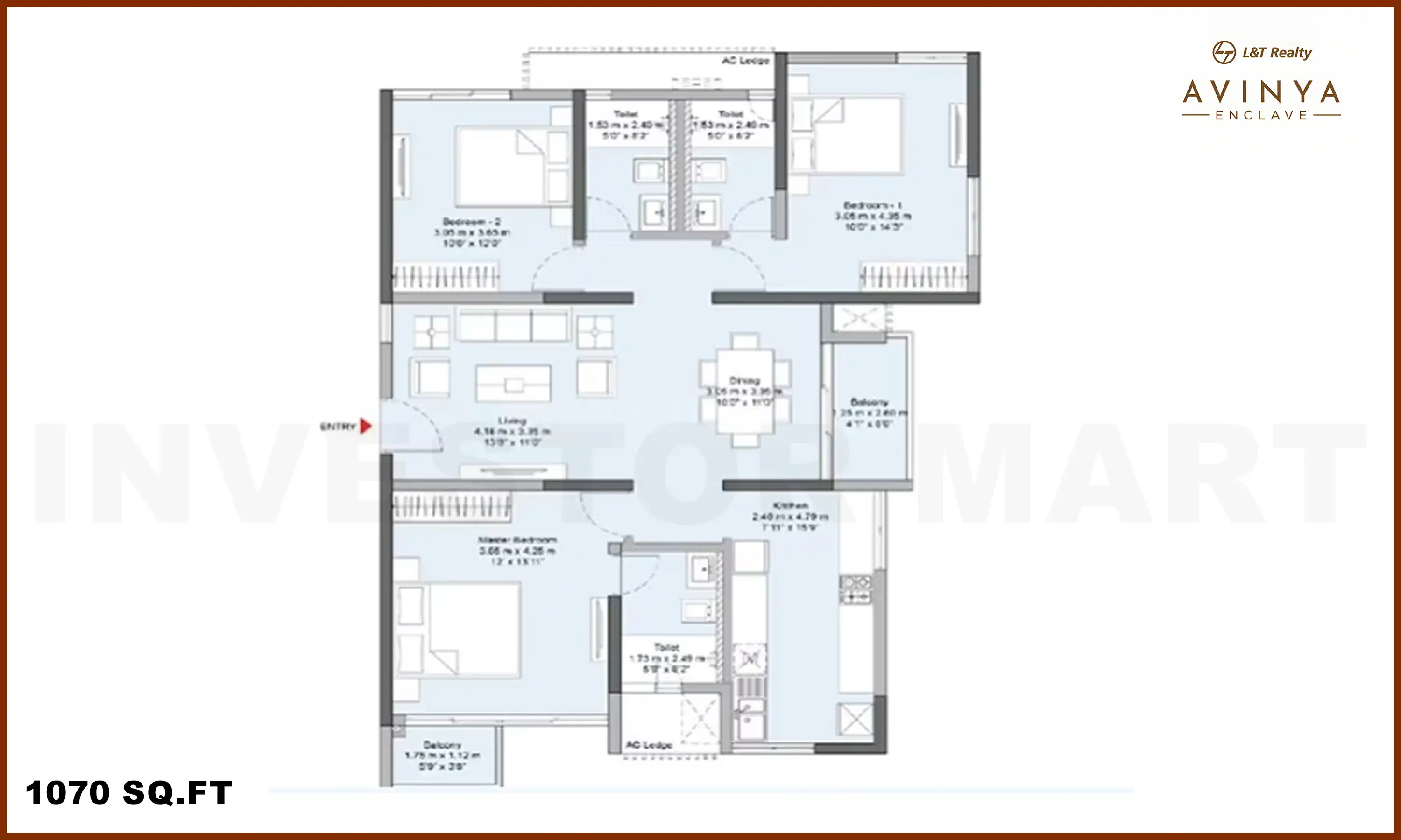 1070 Sqft