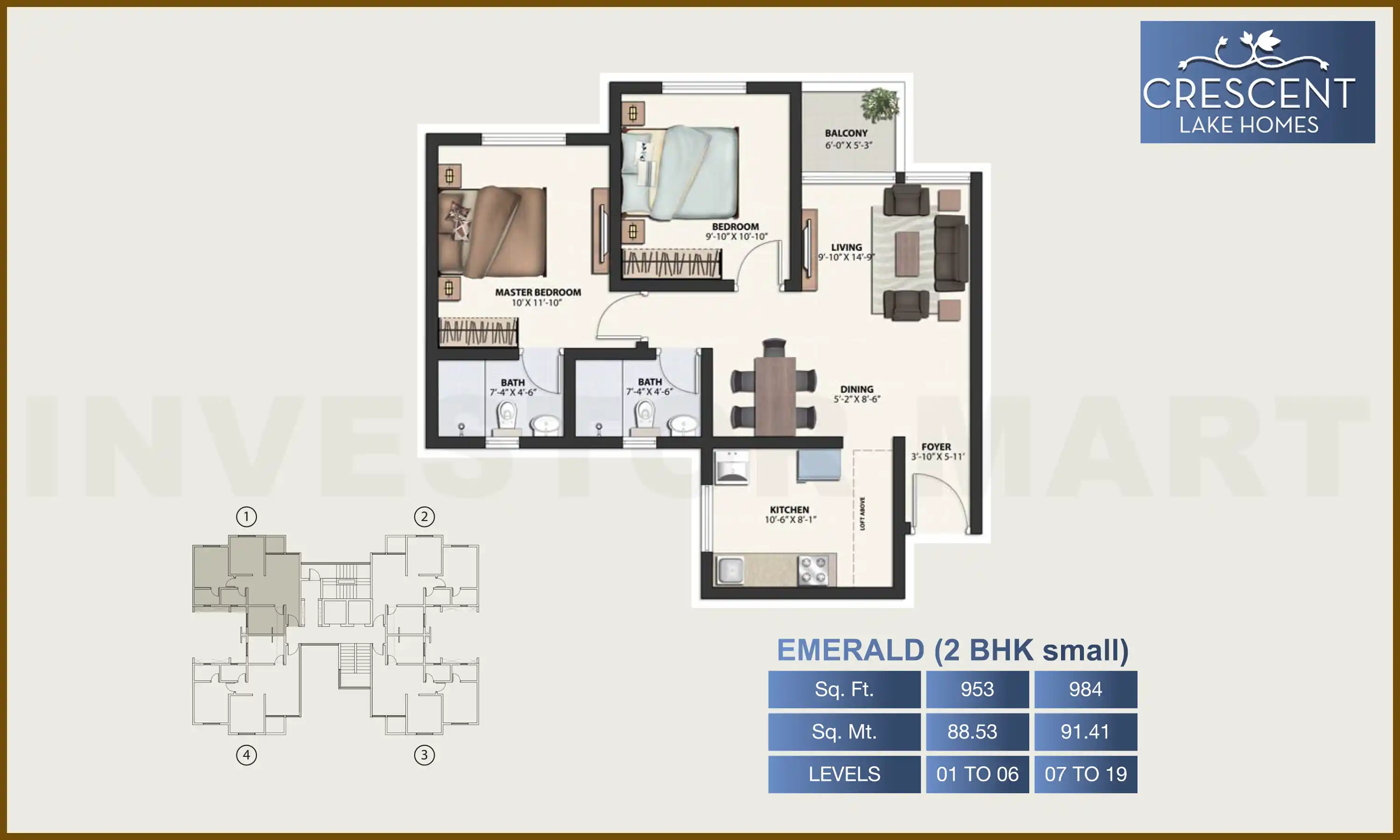 984 Sqft