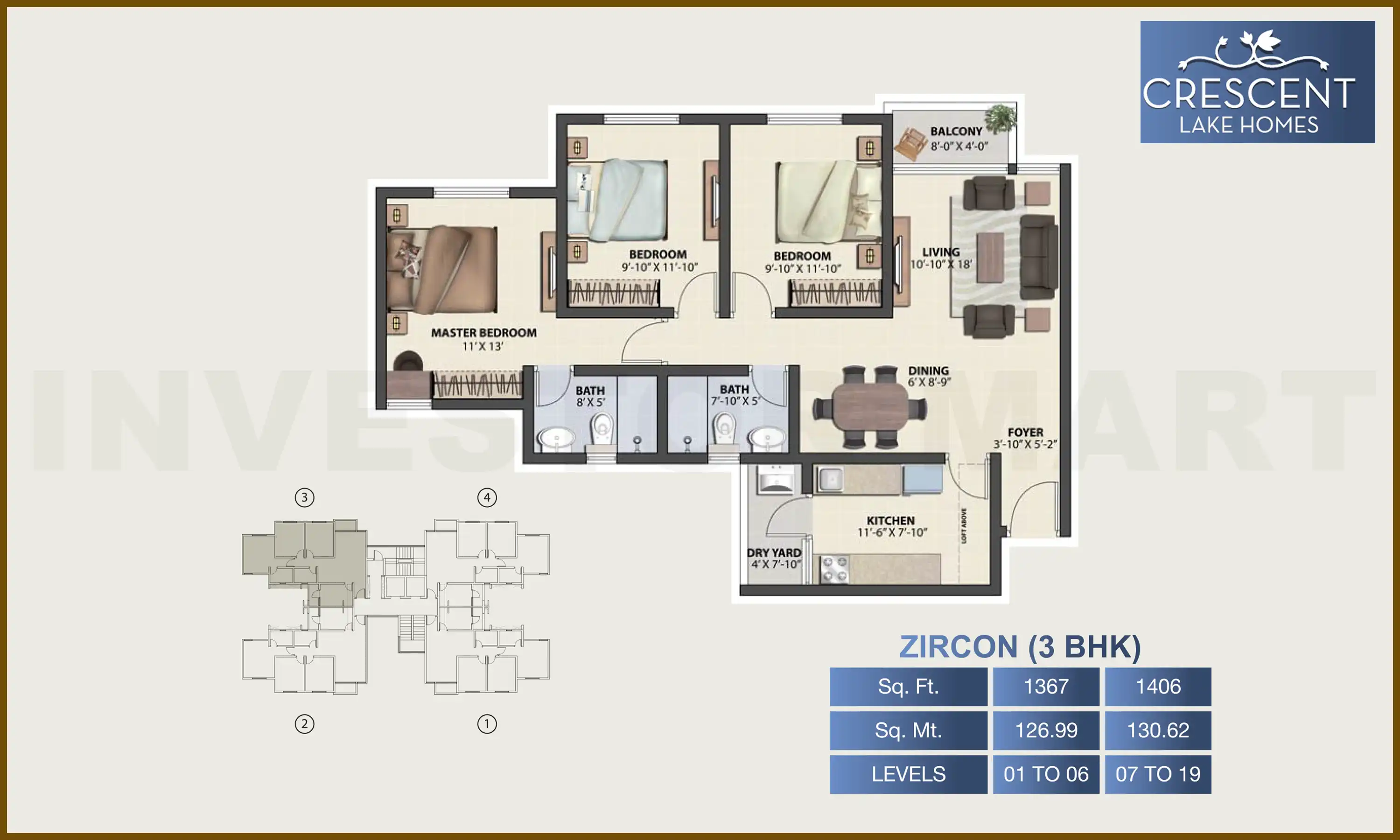 1406 Sqft