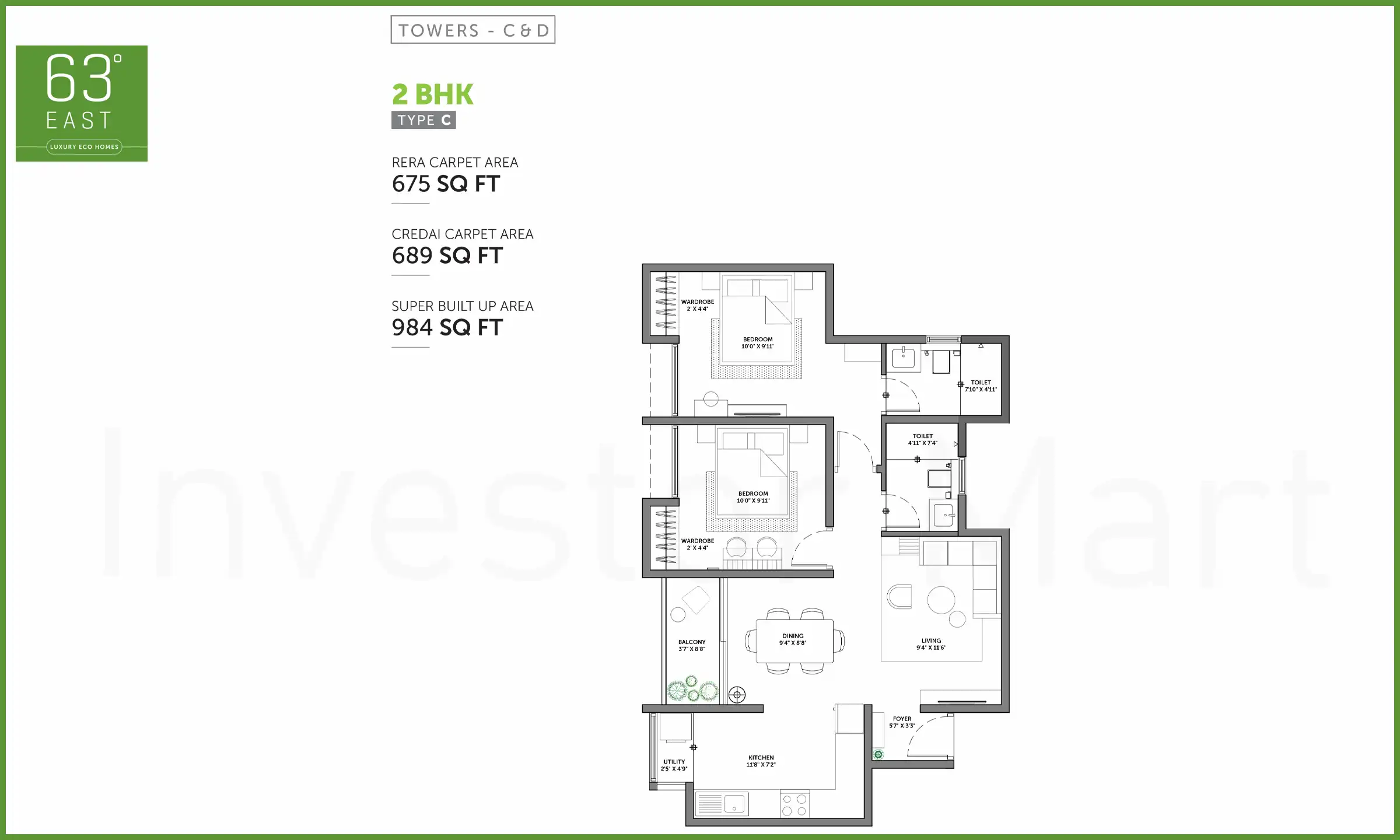 984 Sqft