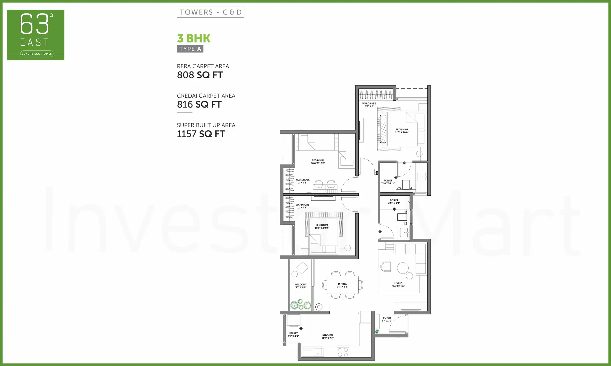 1157 Sqft