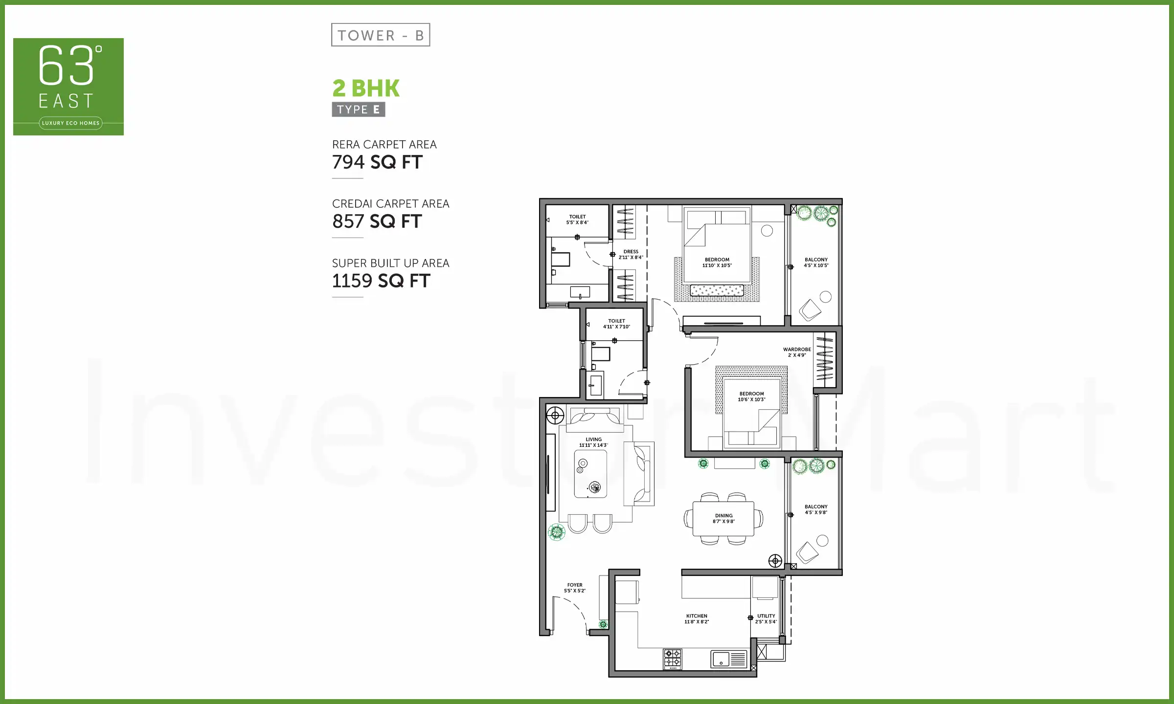 1159 Sqft