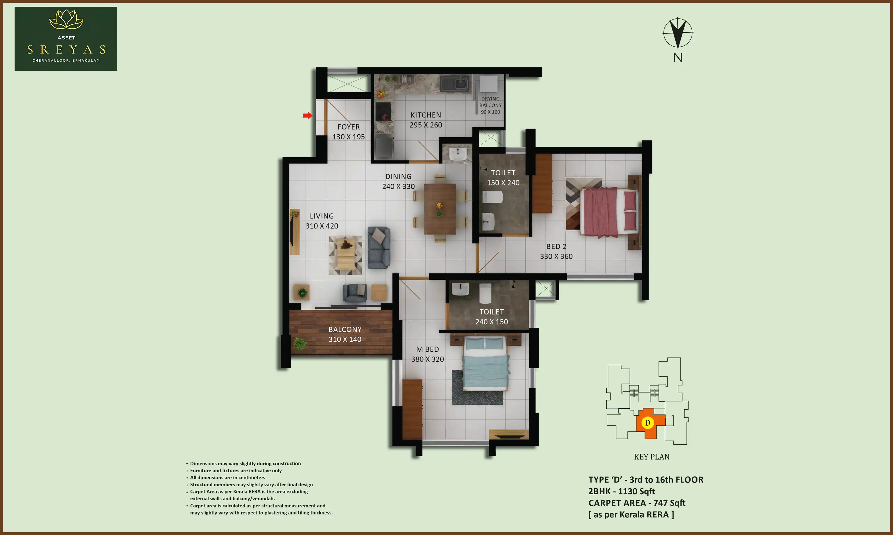 1130 Sqft