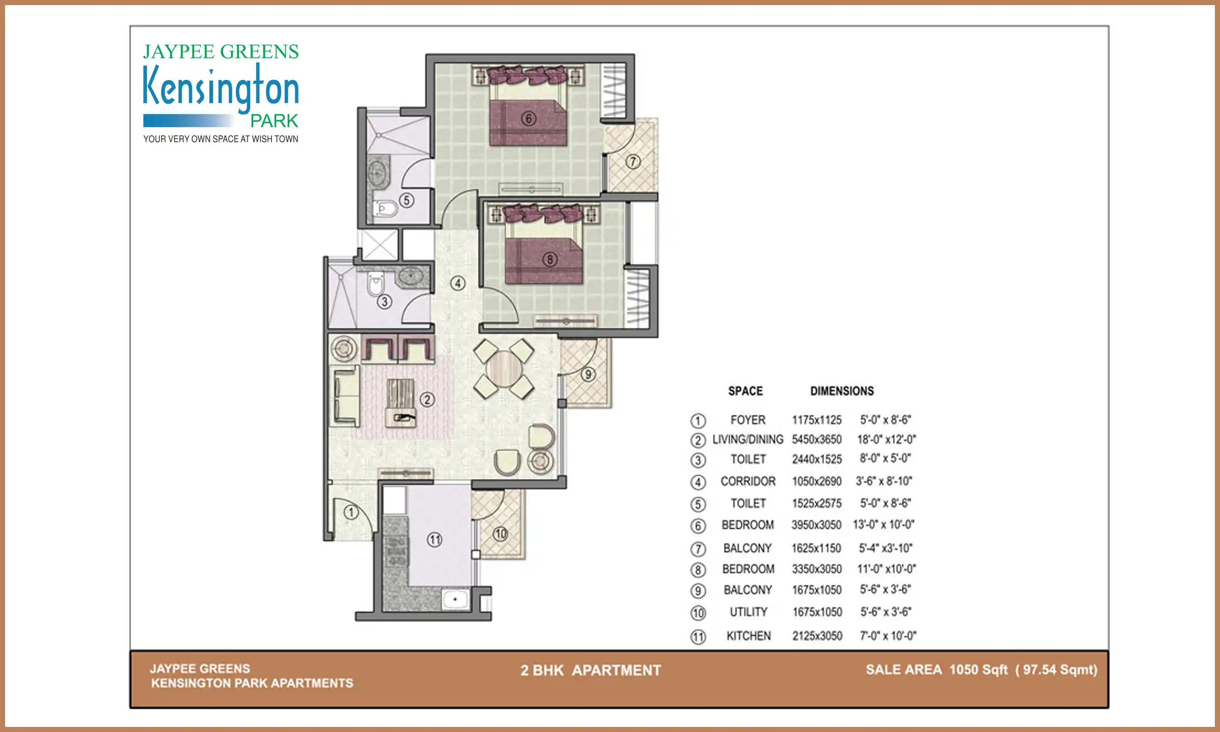 1050 Sqft