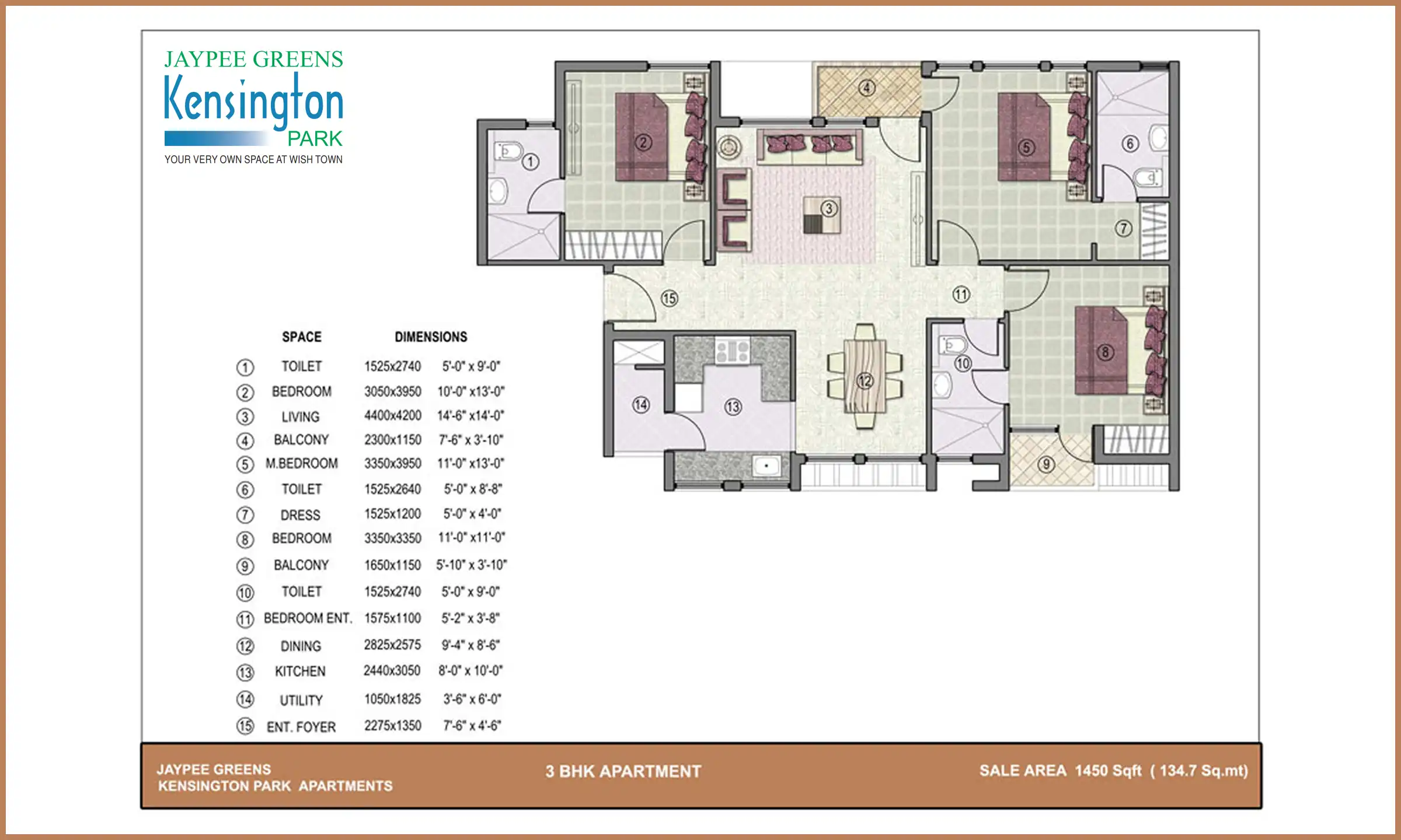 1450 Sqft