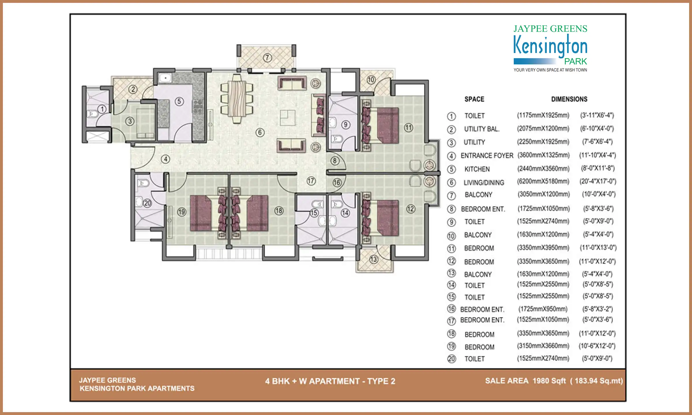 1980 Sqft