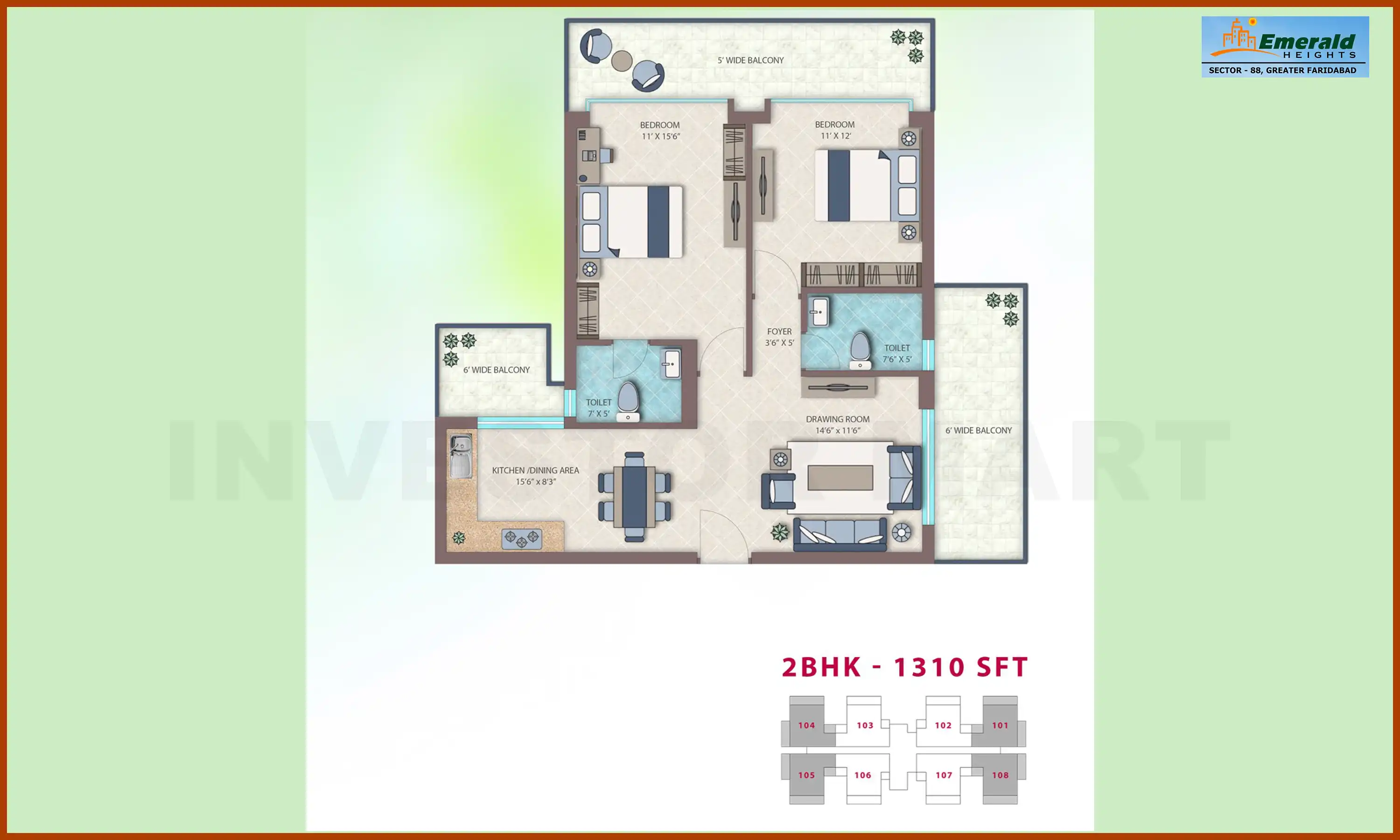 1310 Sqft