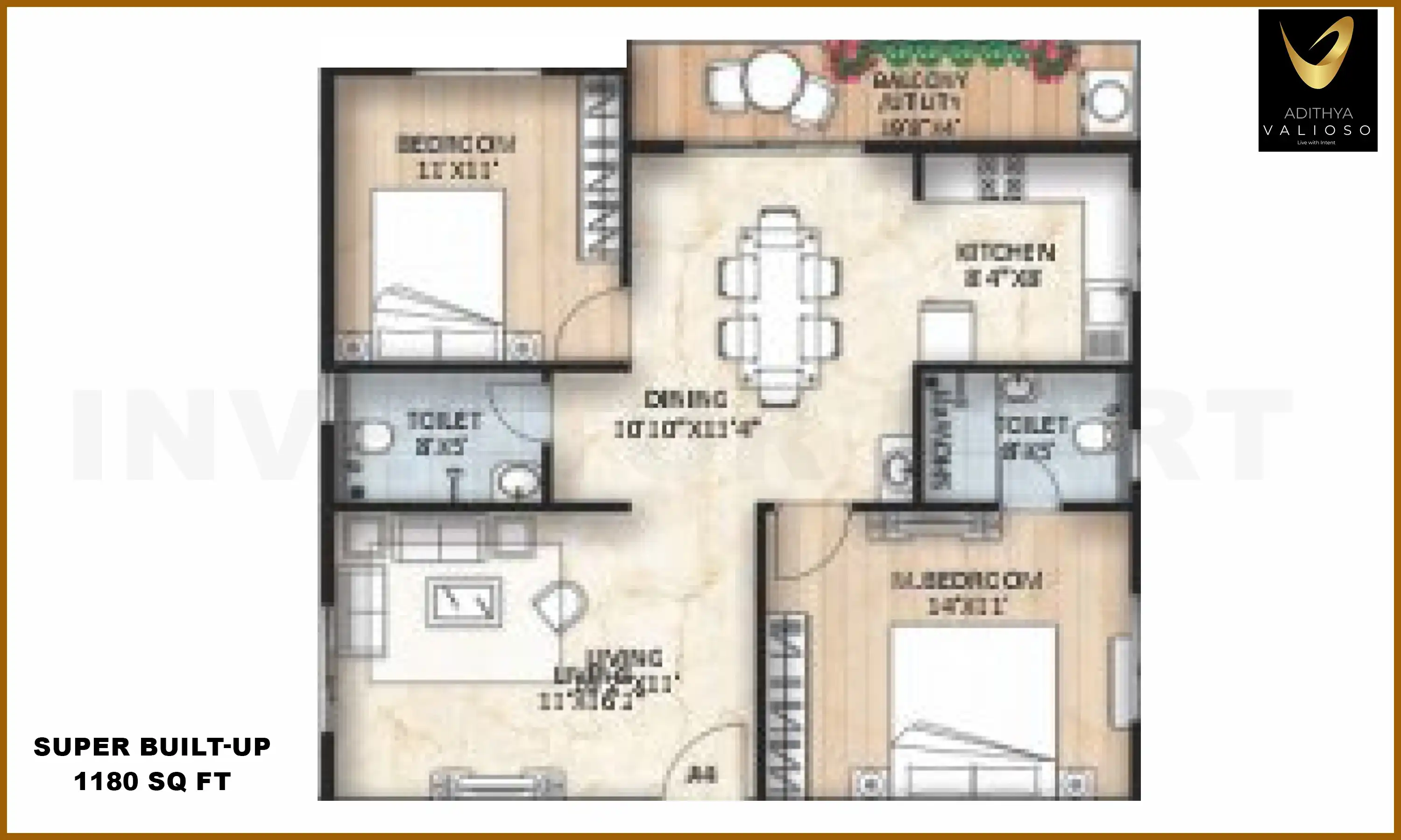 1180 Sqft