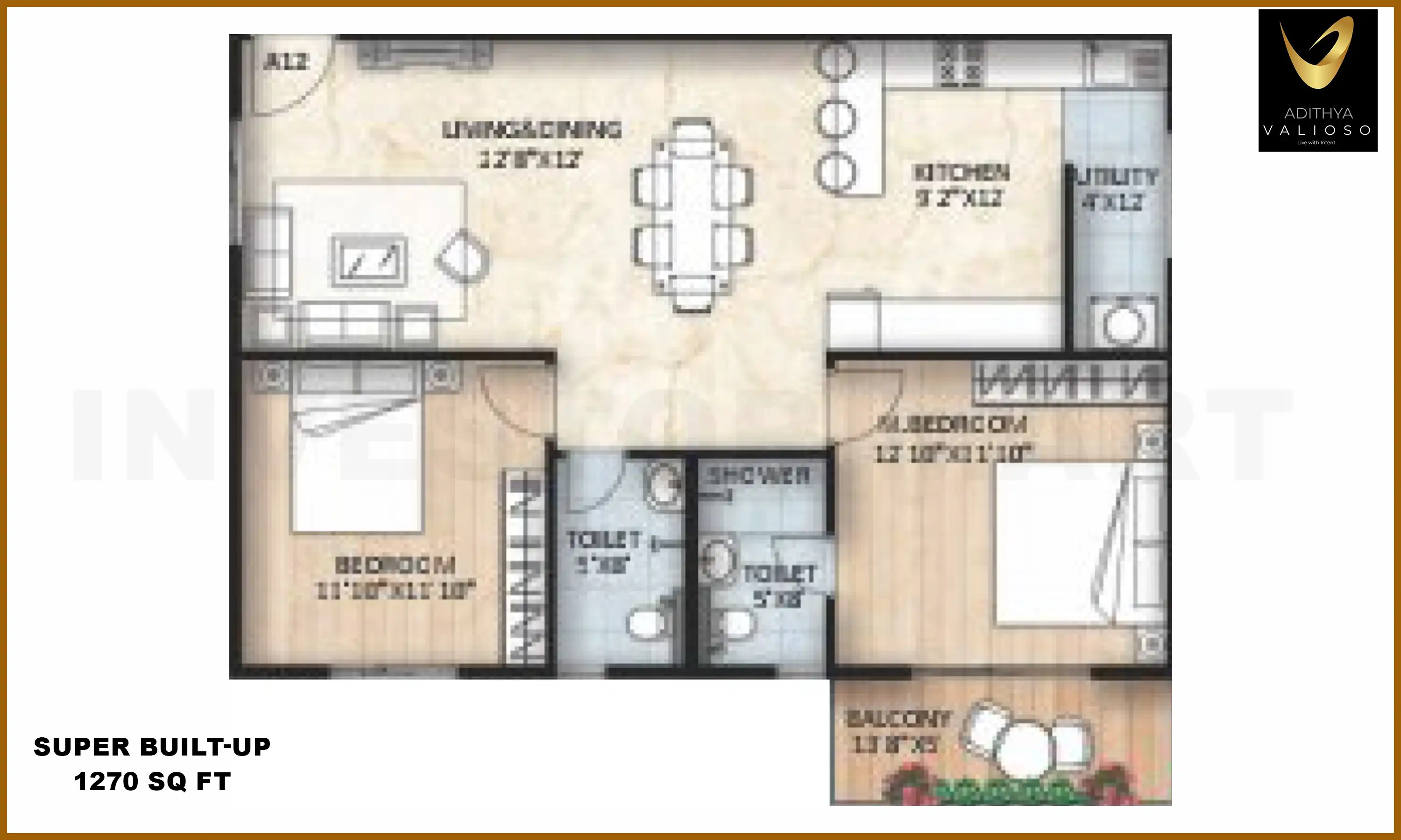 1270 Sqft