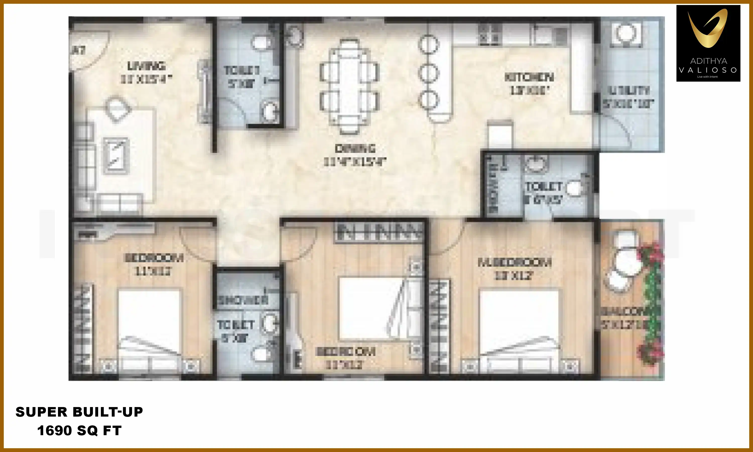 1690 Sqft