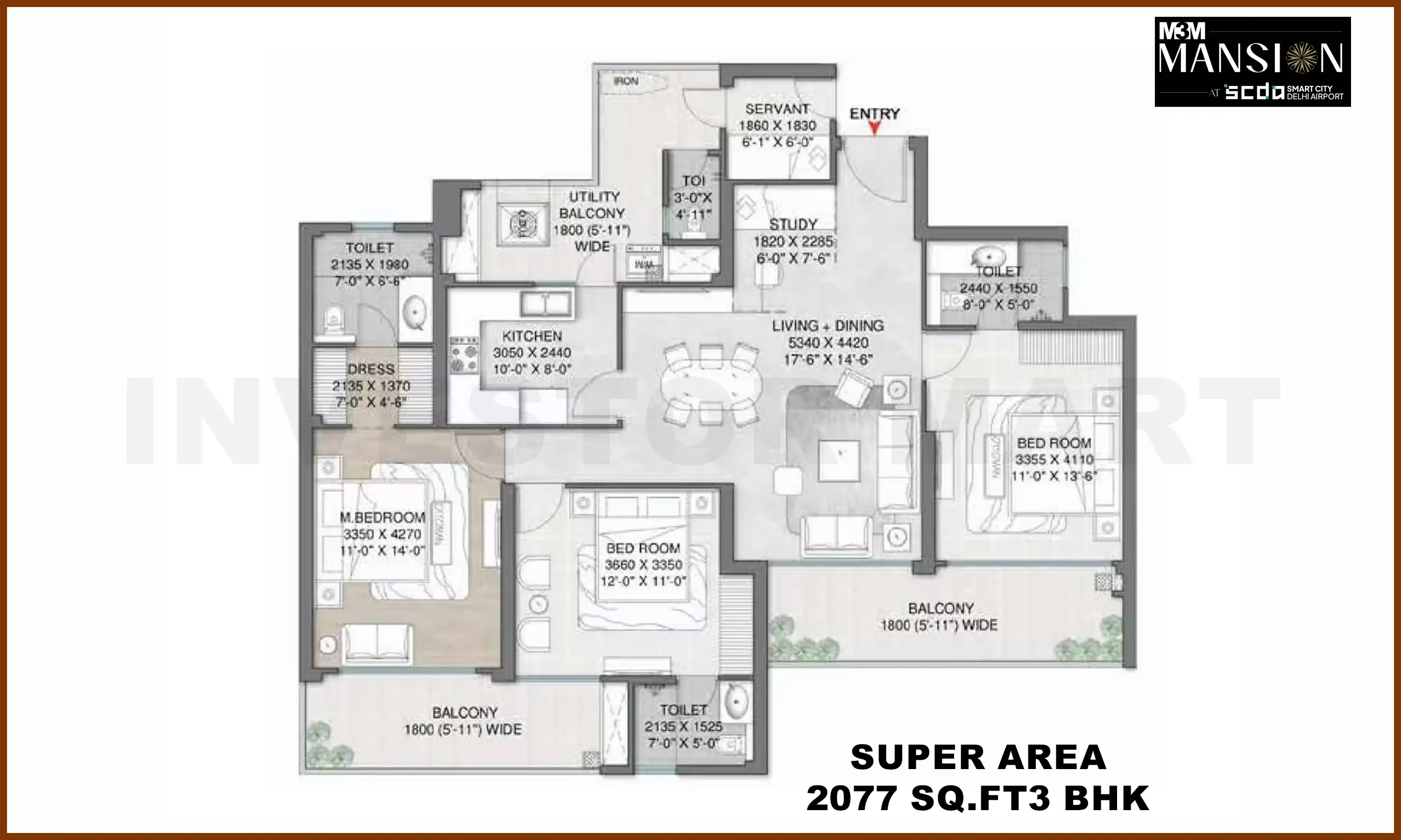 2077 Sqft