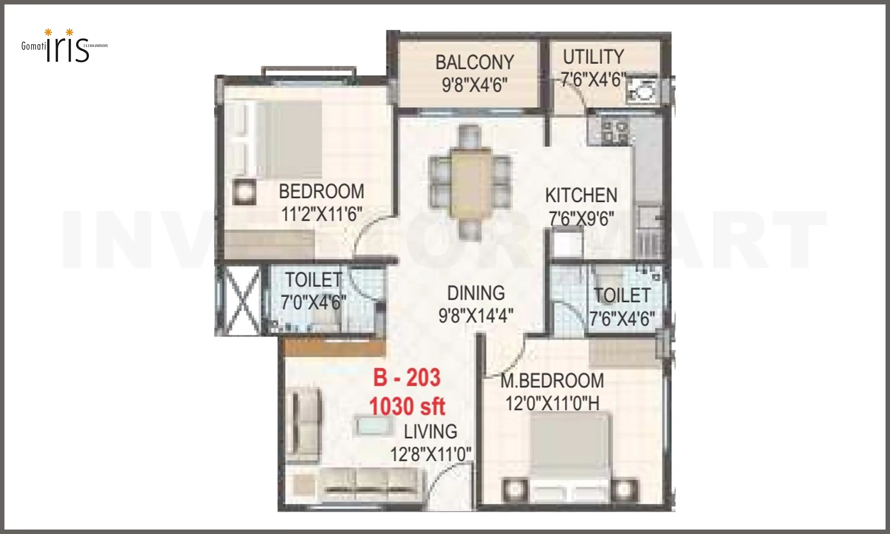 1030 Sqft