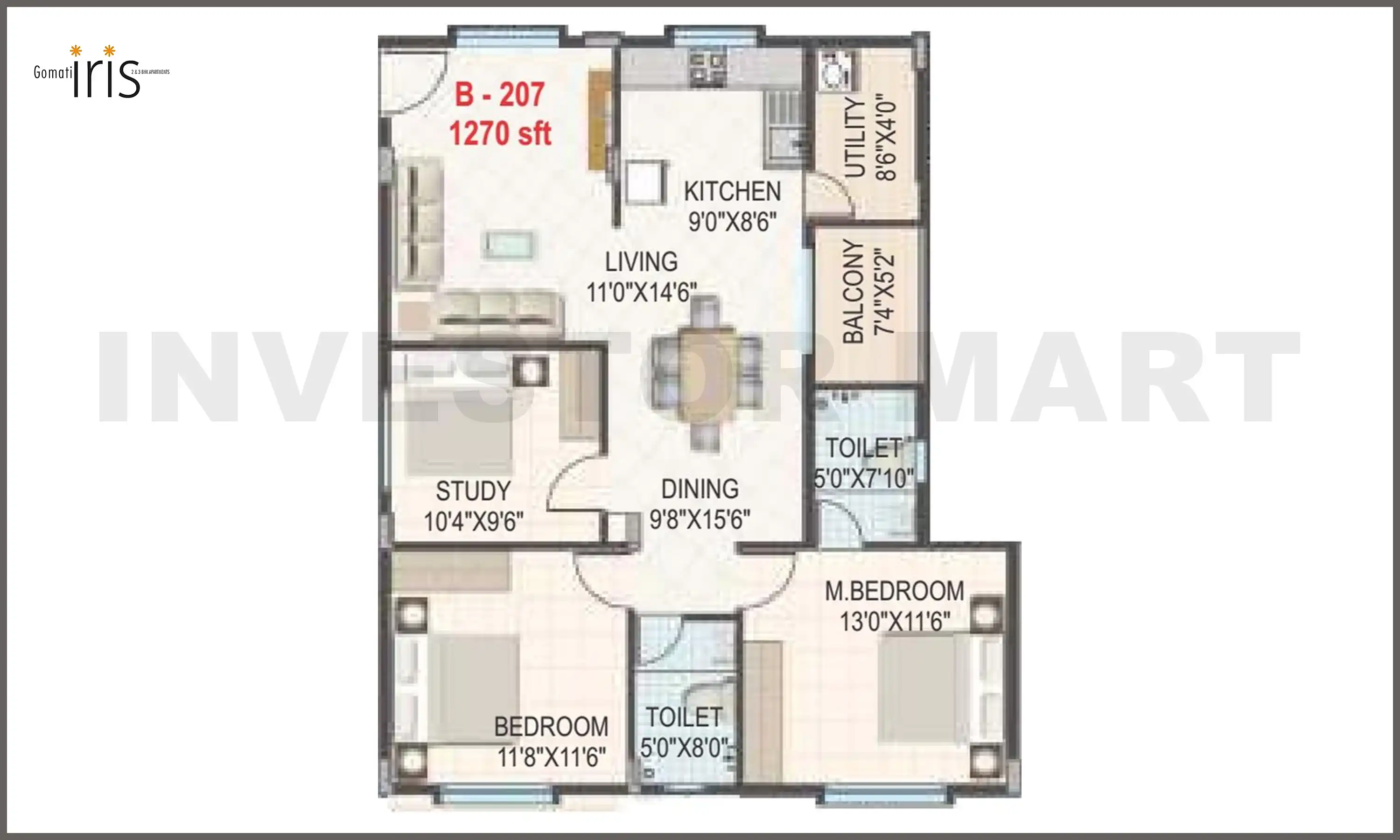 1270 Sqft