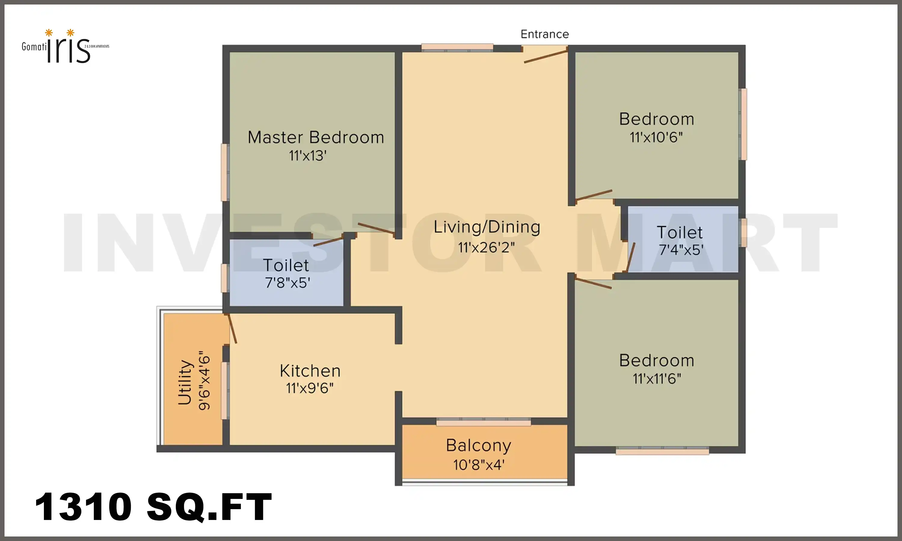 1310 Sqft
