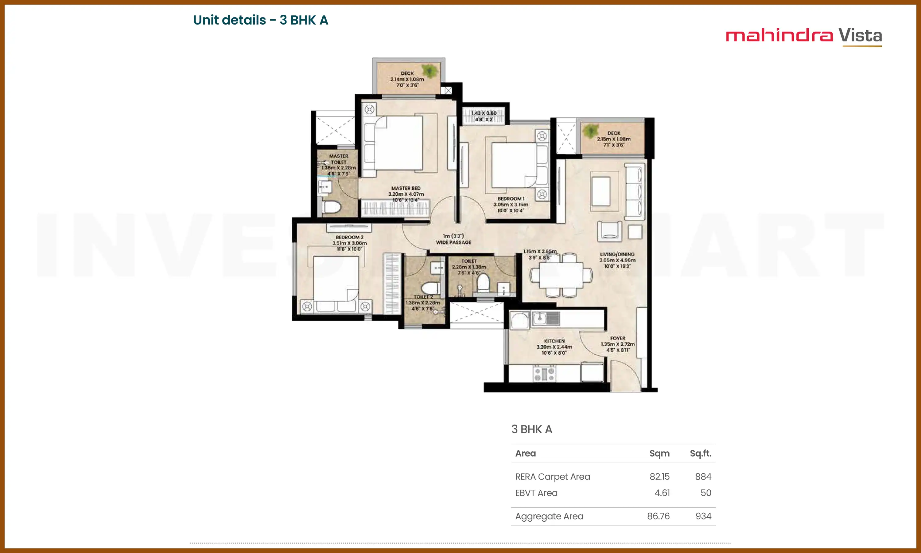 934 Sqft