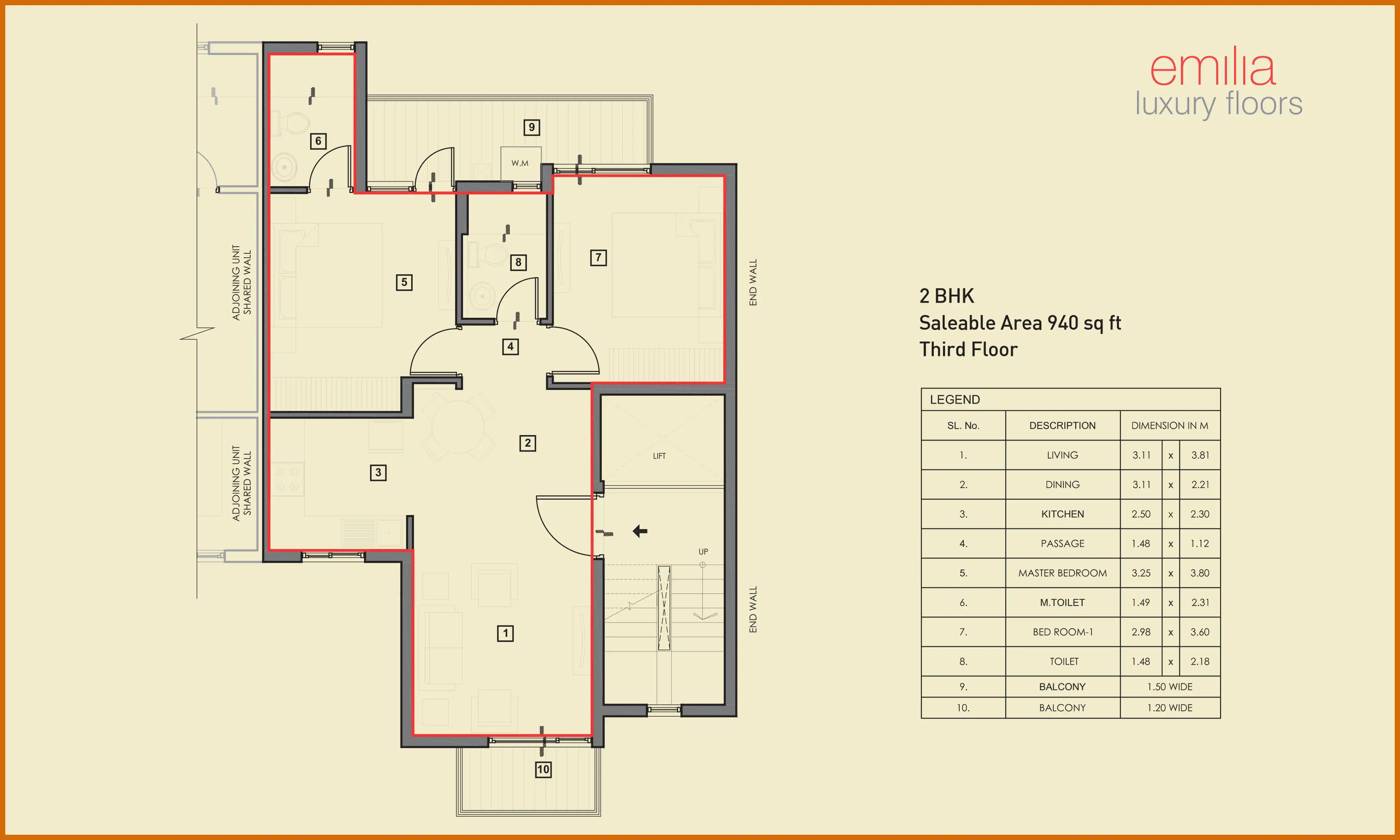 940 Sqft