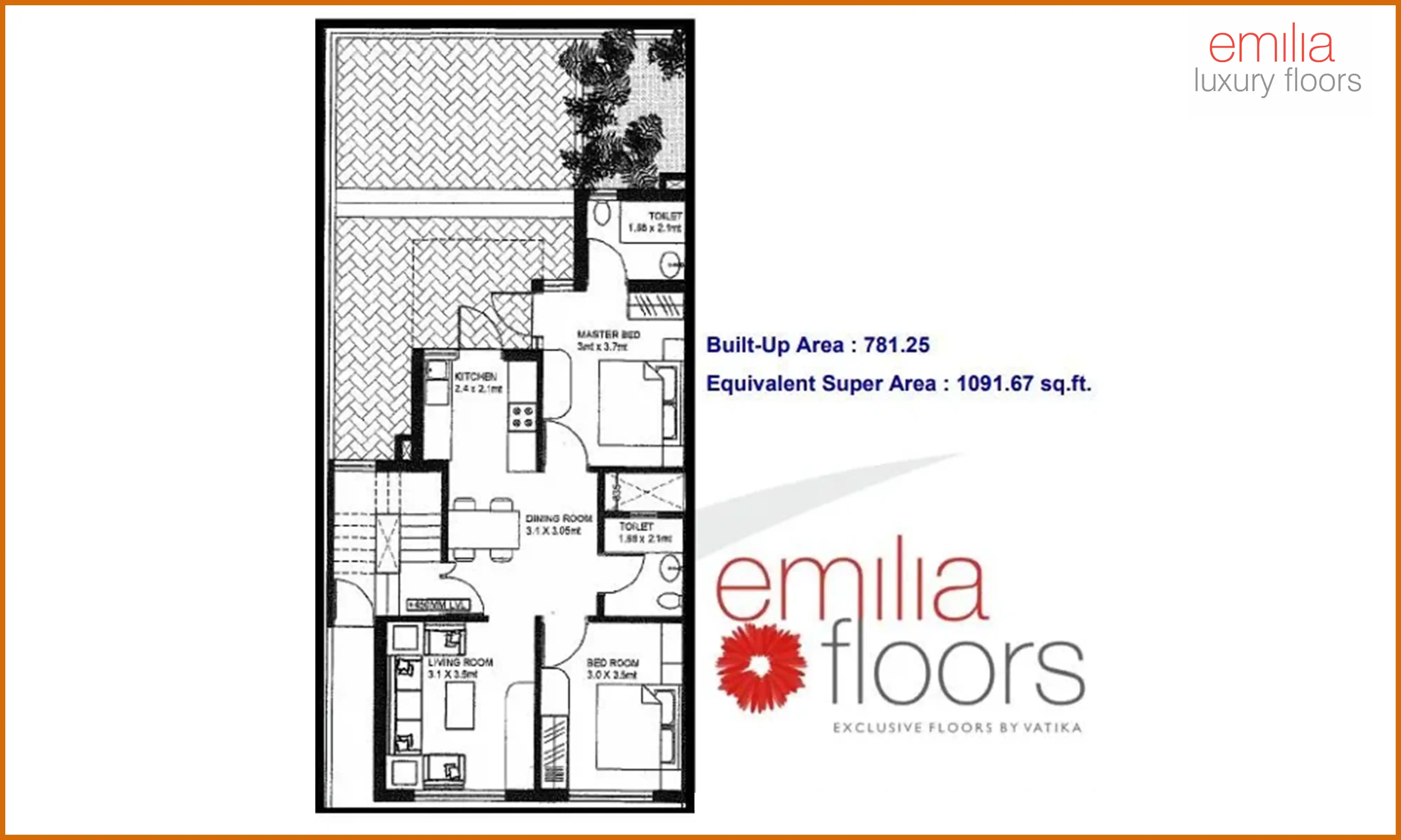 1092 Sqft