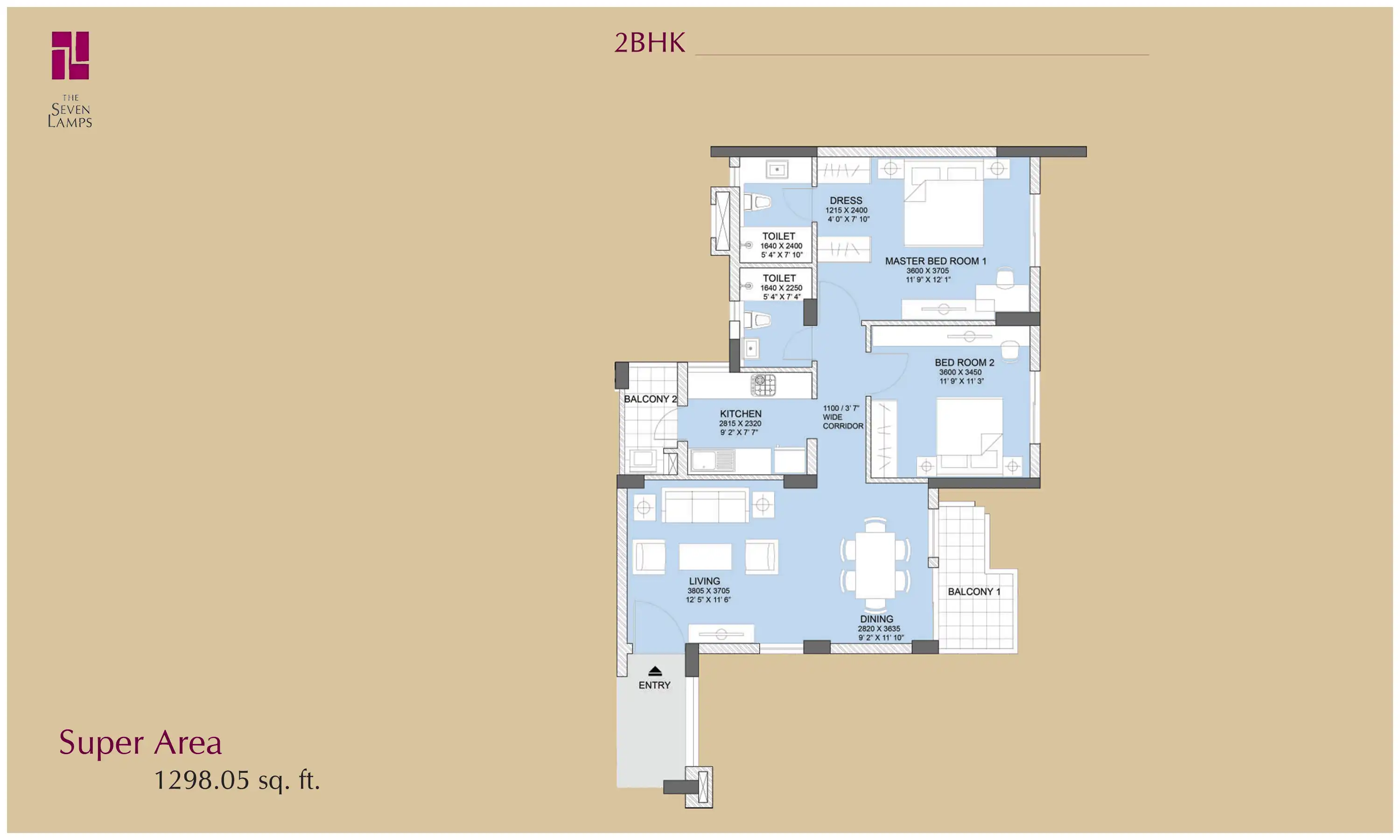 1299 Sqft