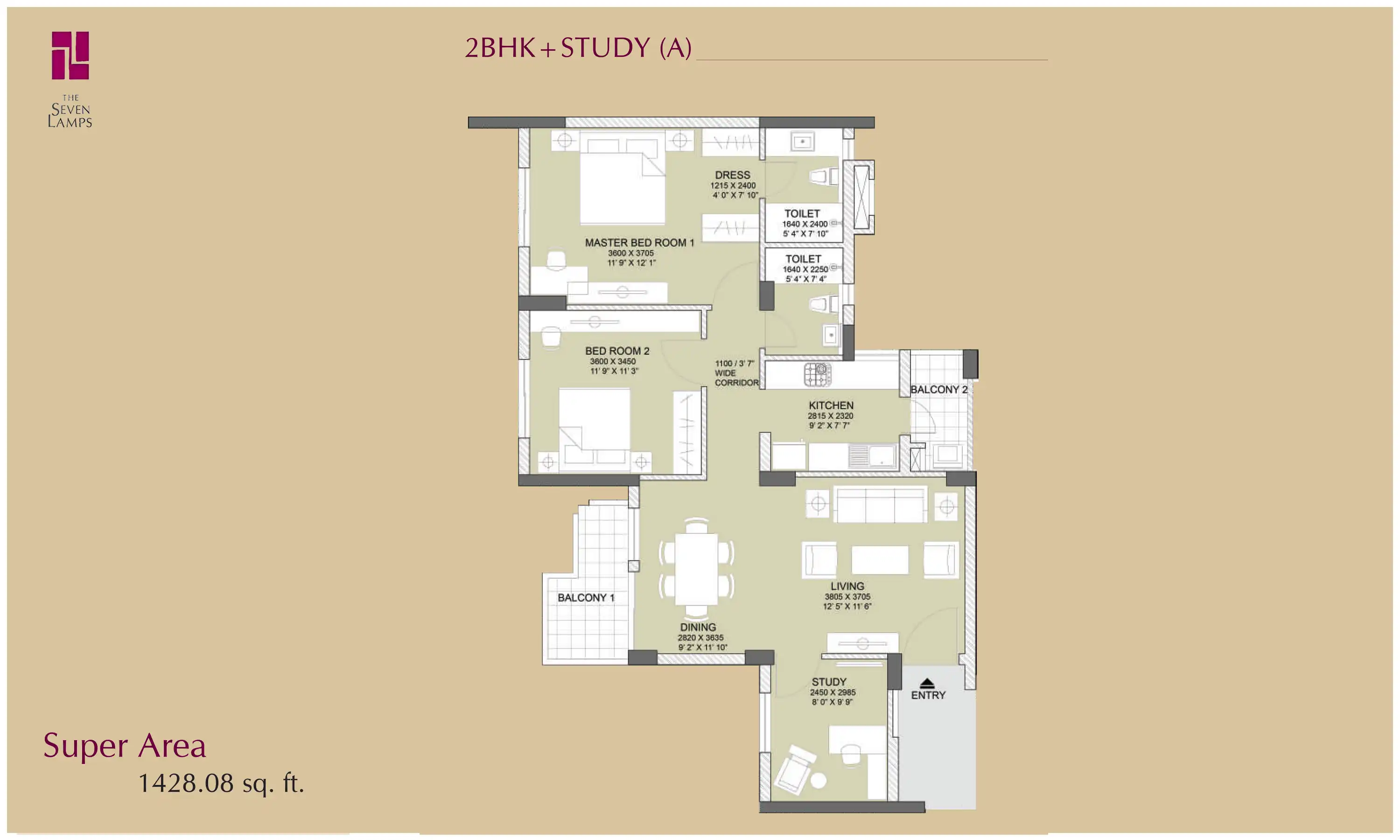 1429 Sqft