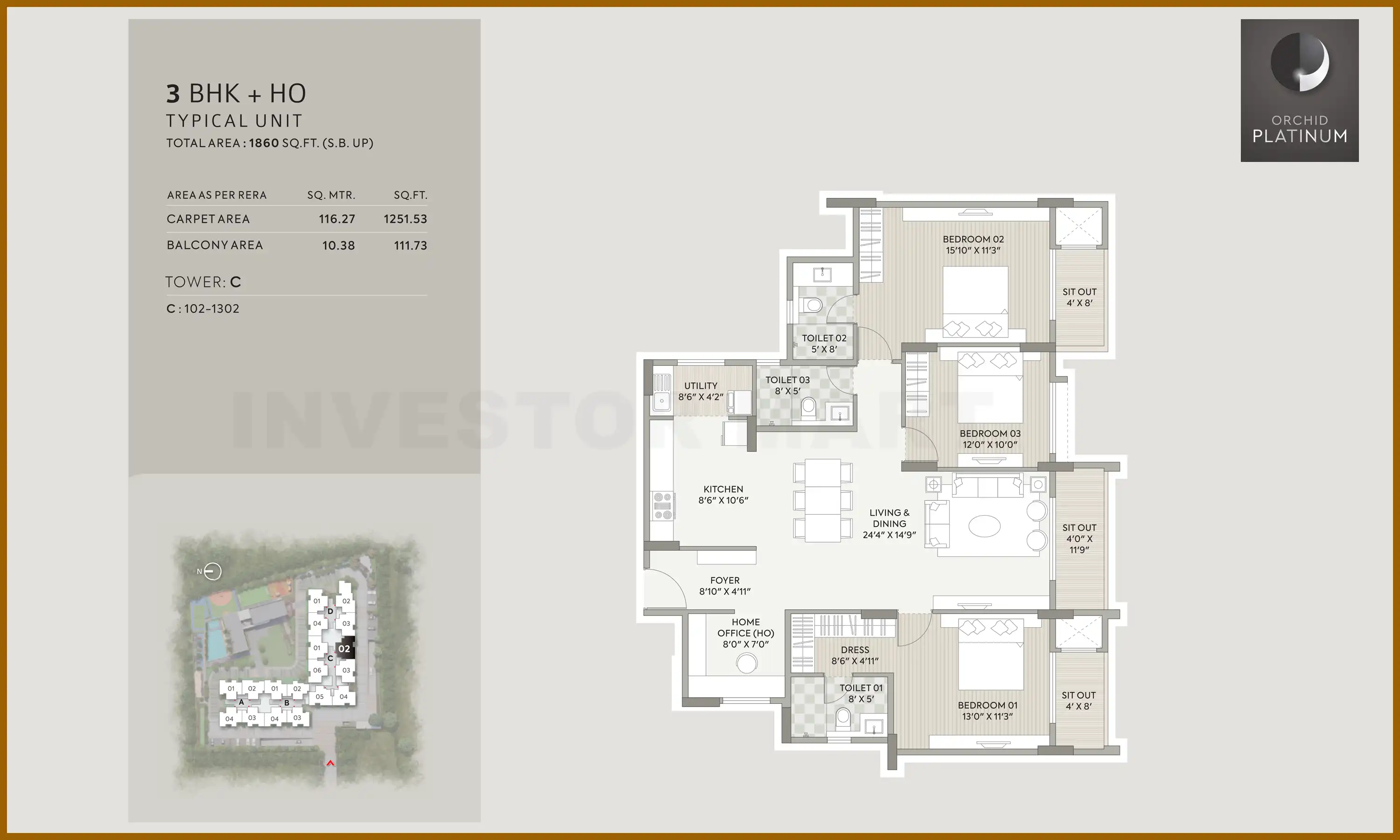 1860 Sqft