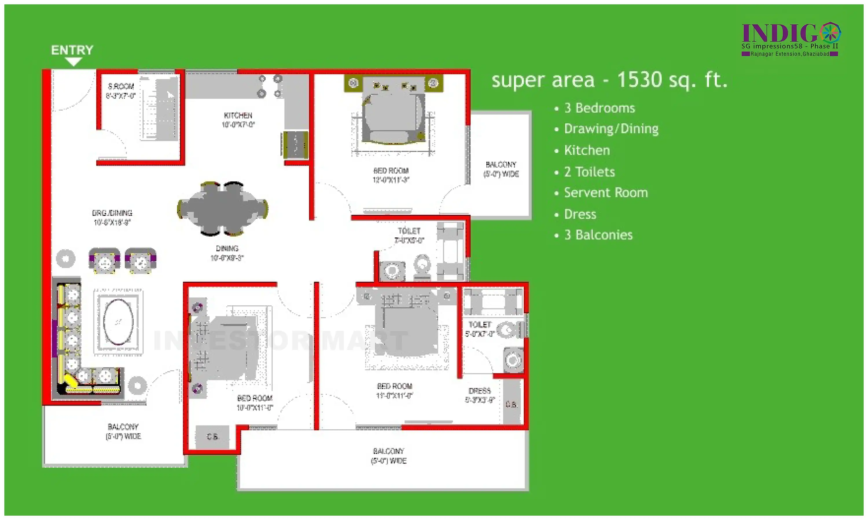 1530 Sqft