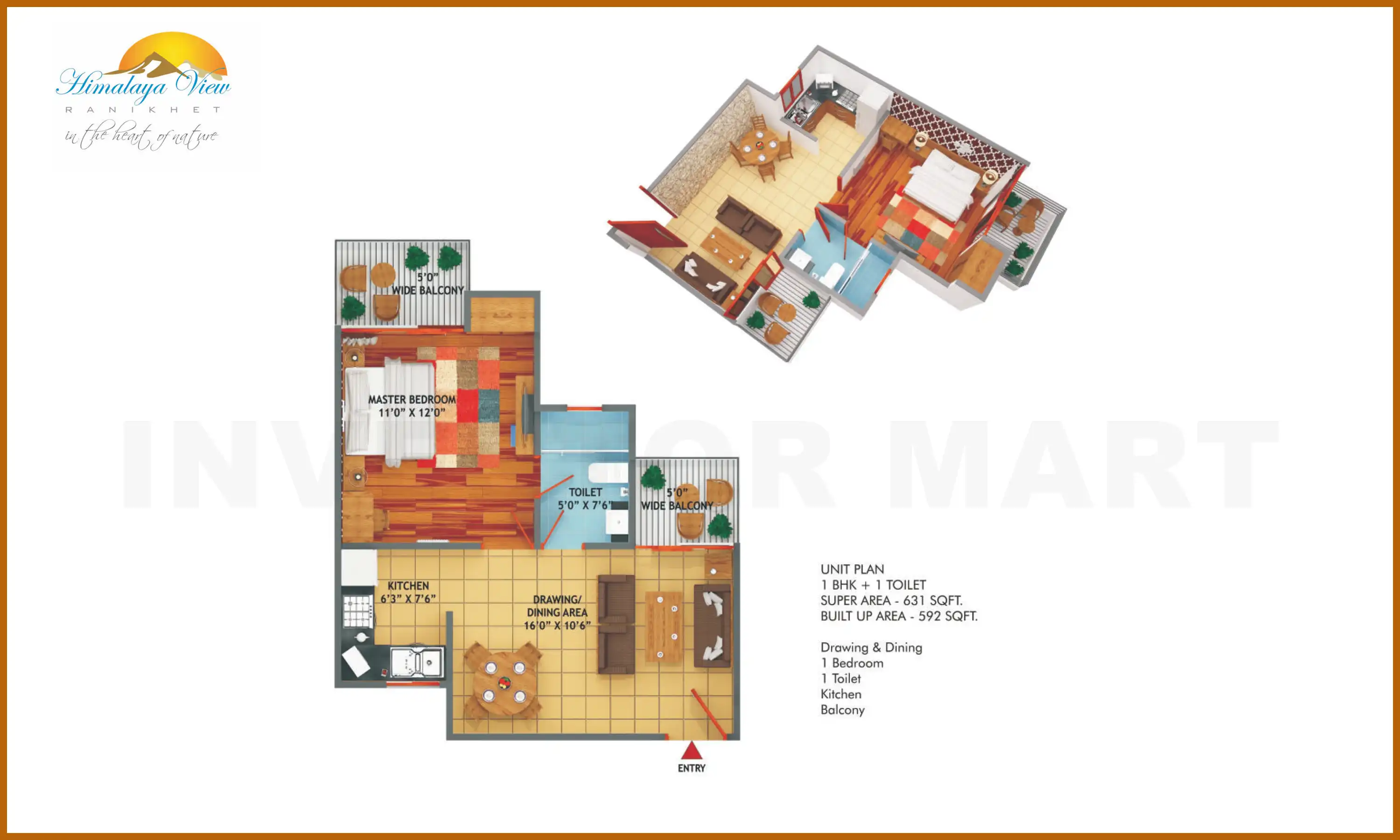 631 Sqft