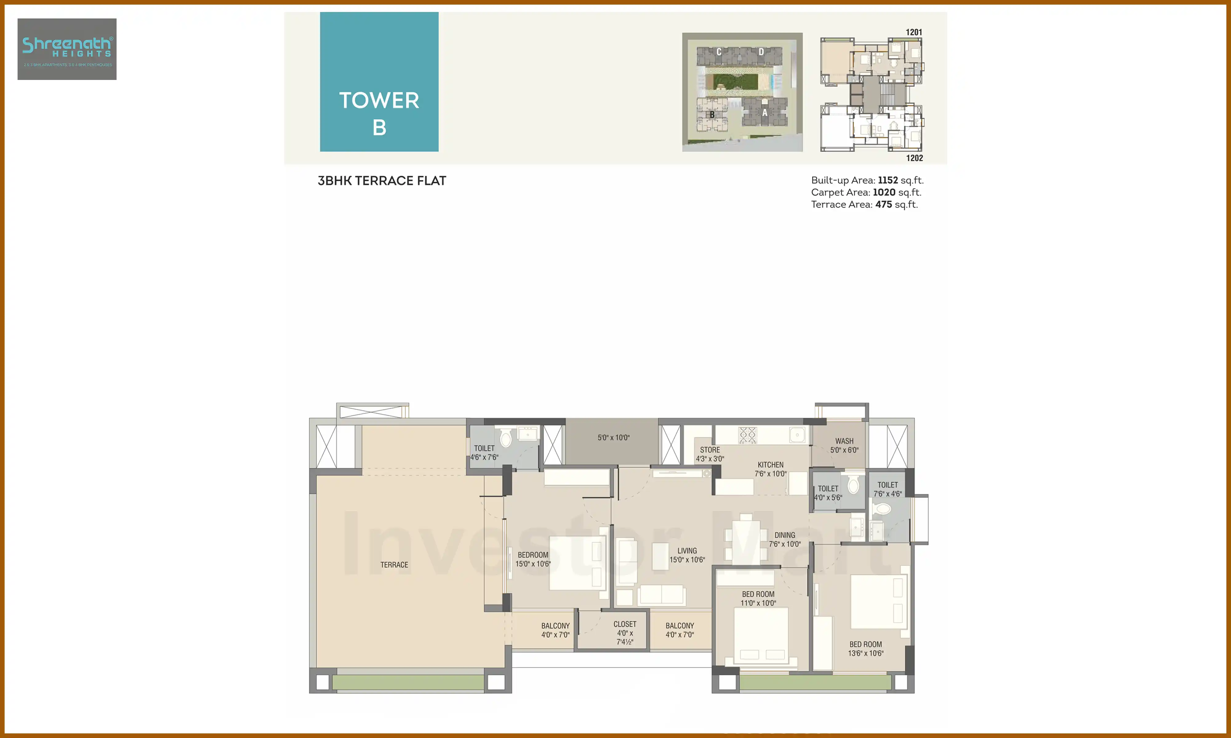 1152 Sqft
