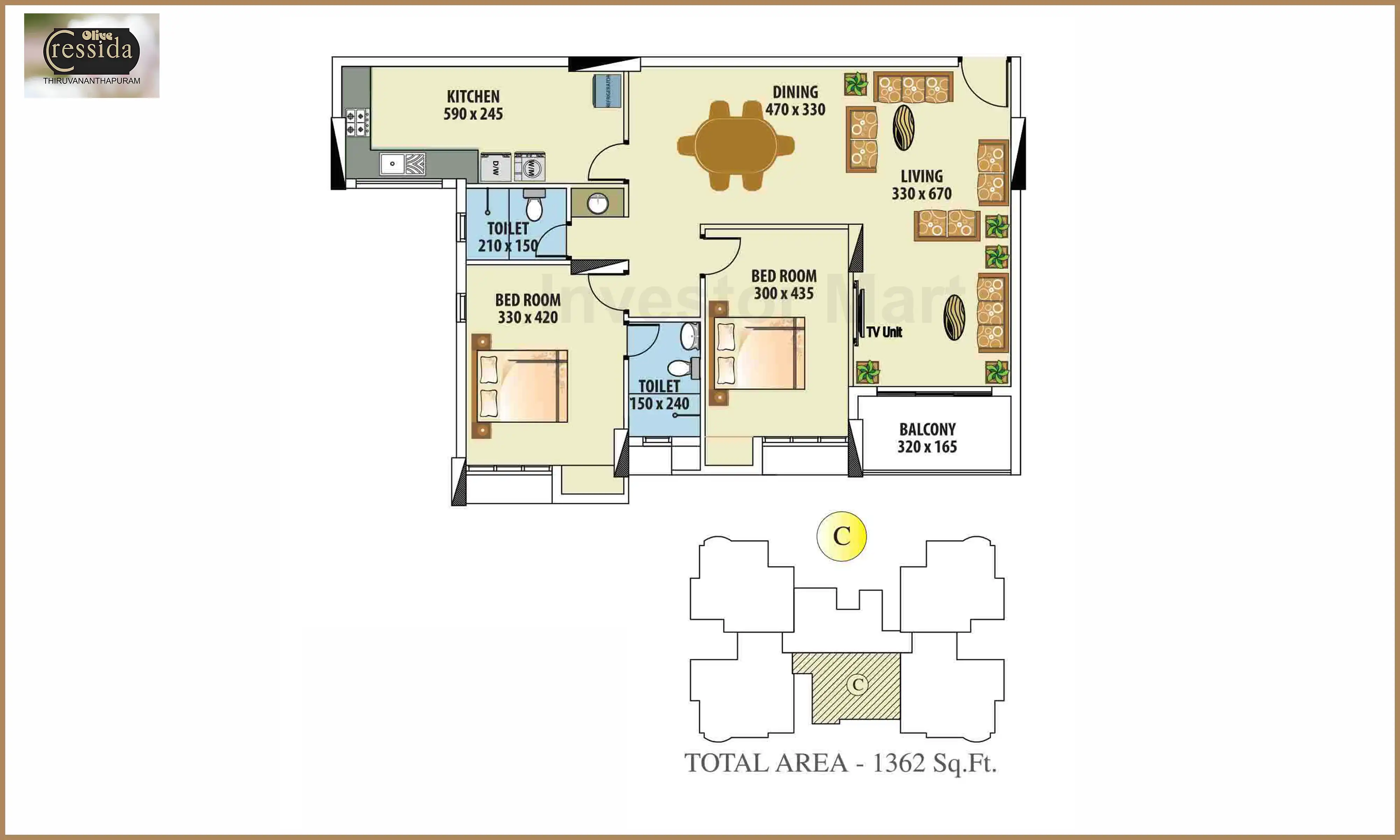 1362 Sqft