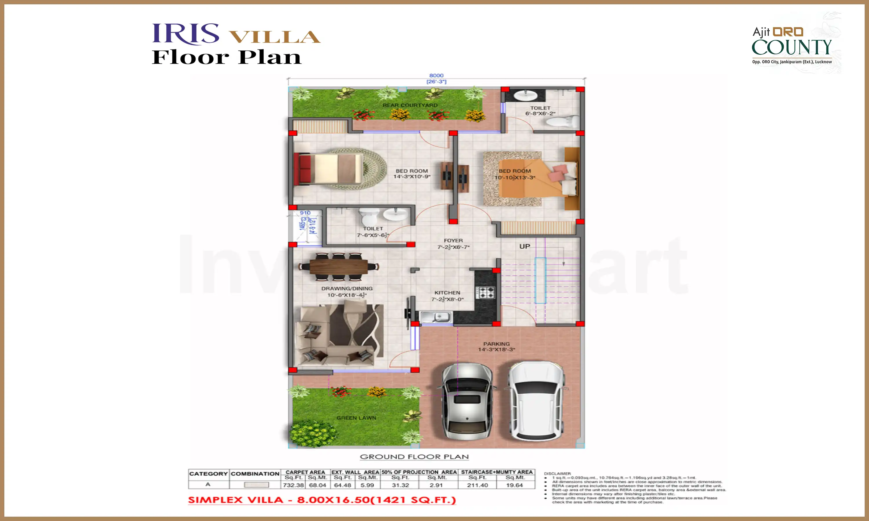 1421 Sqft