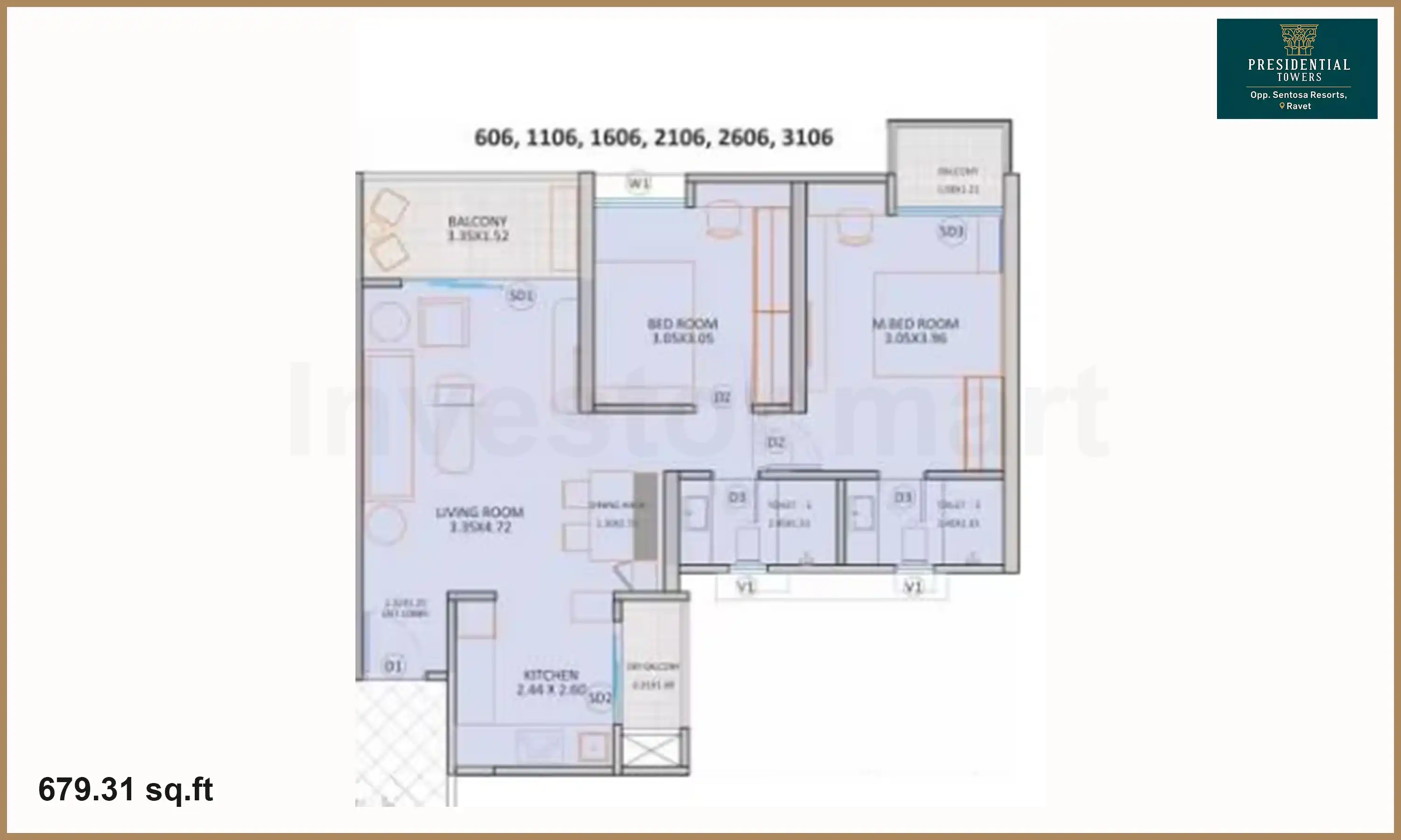 680 Sqft