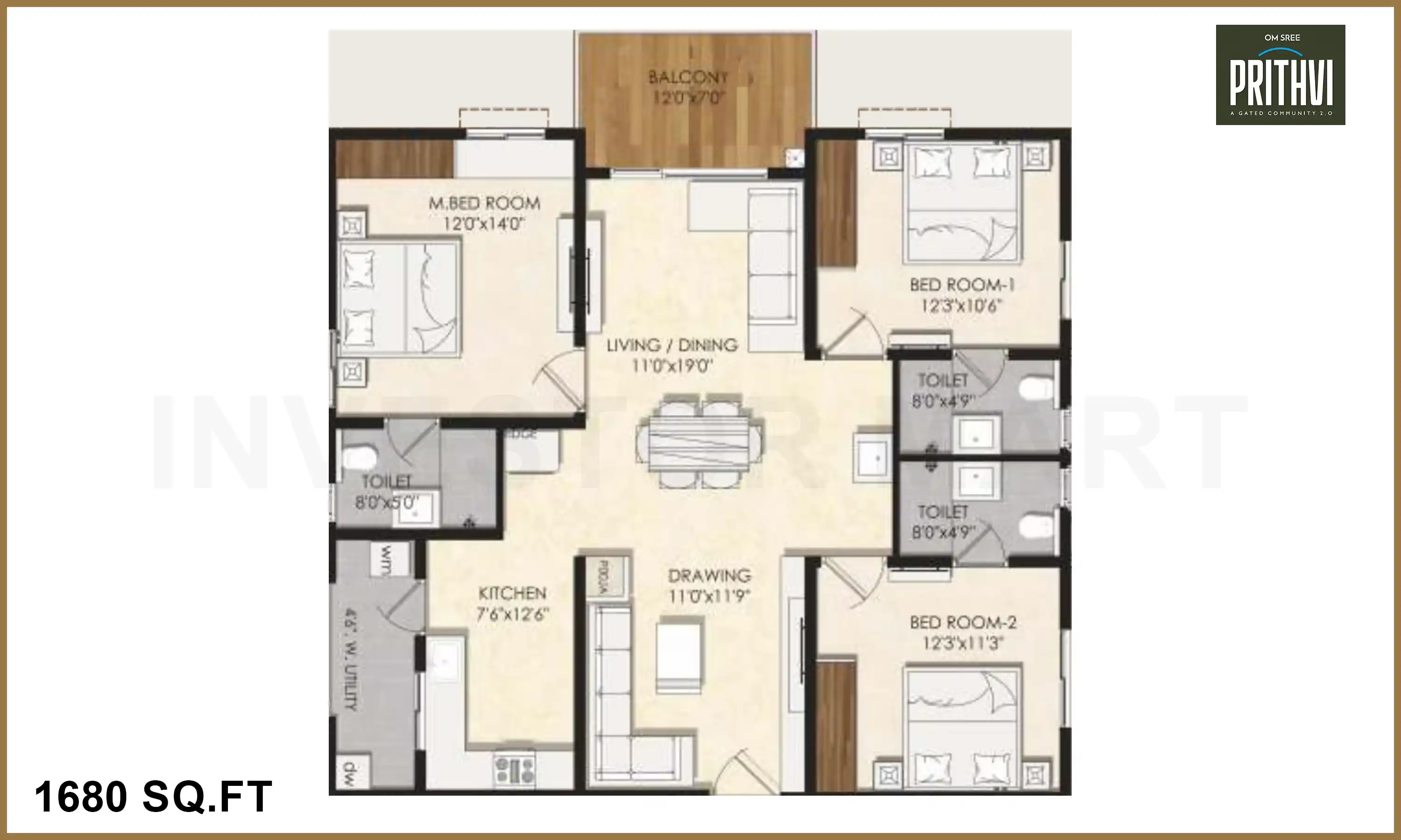 1680 Sqft
