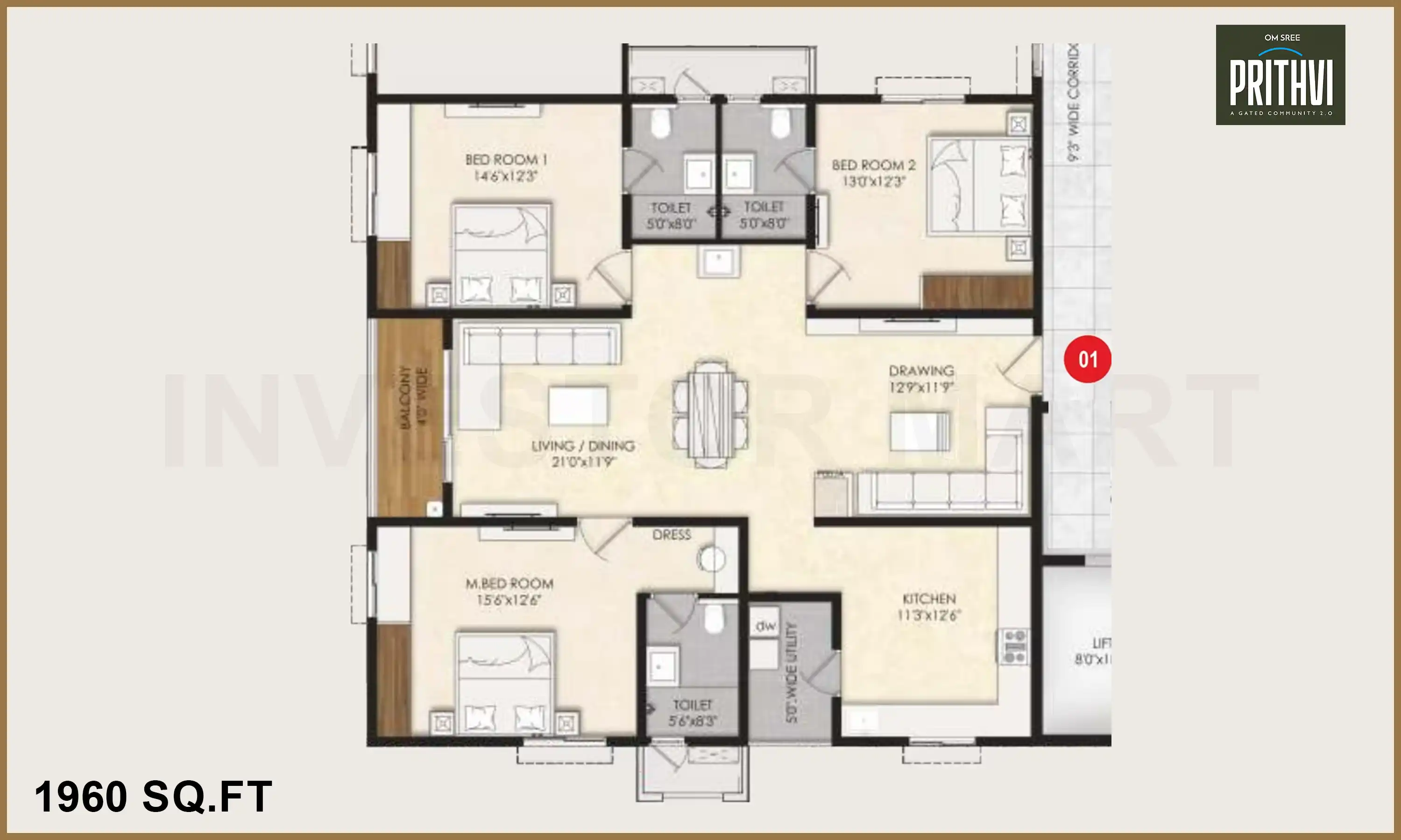 1960 Sqft